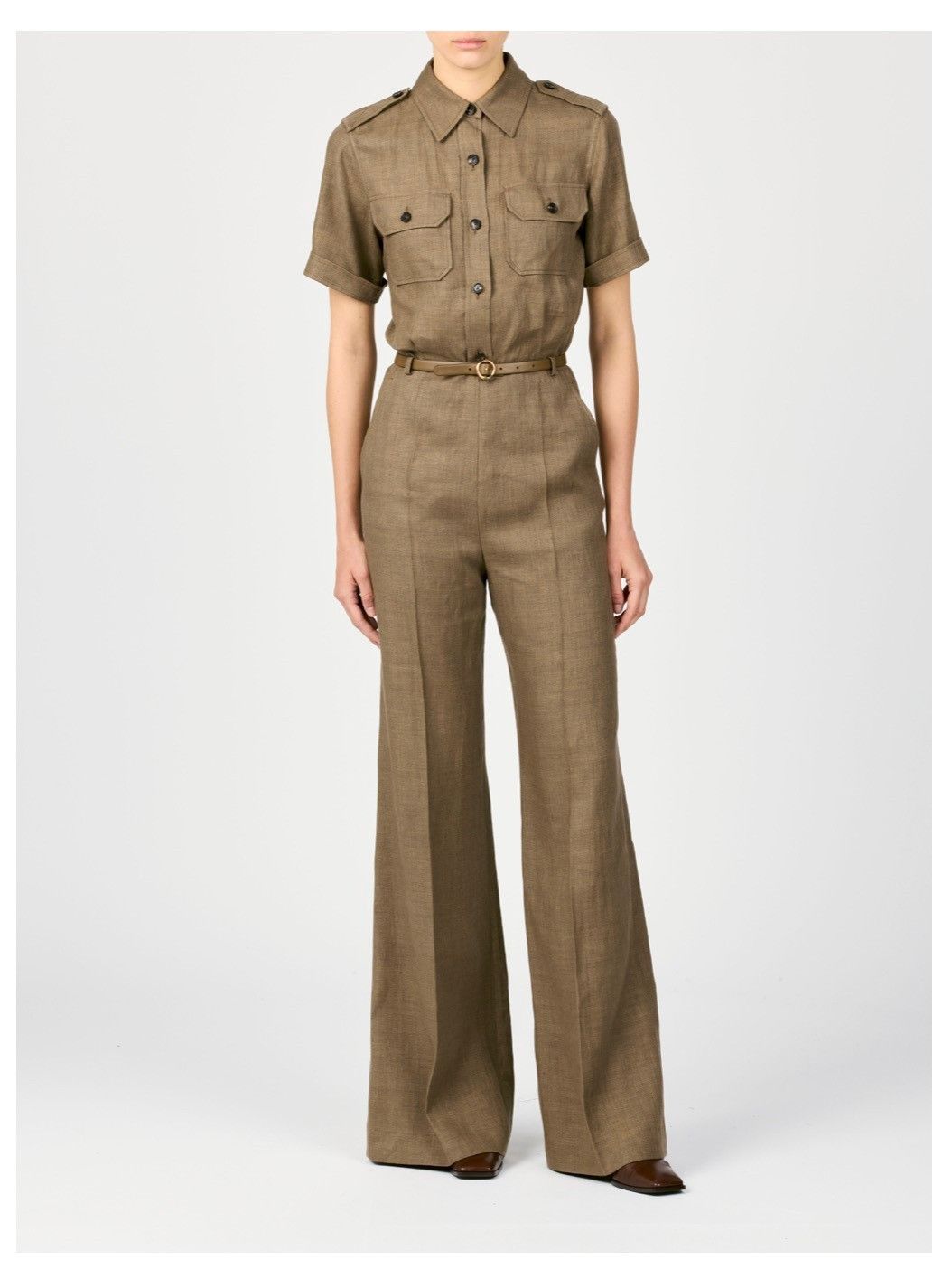 Loro Piana o1srvl11e0526 FAP0212 Galdwin Jumpsuit in Brown Size 25" / US 0 / IT 36 - 7 Thumbnail