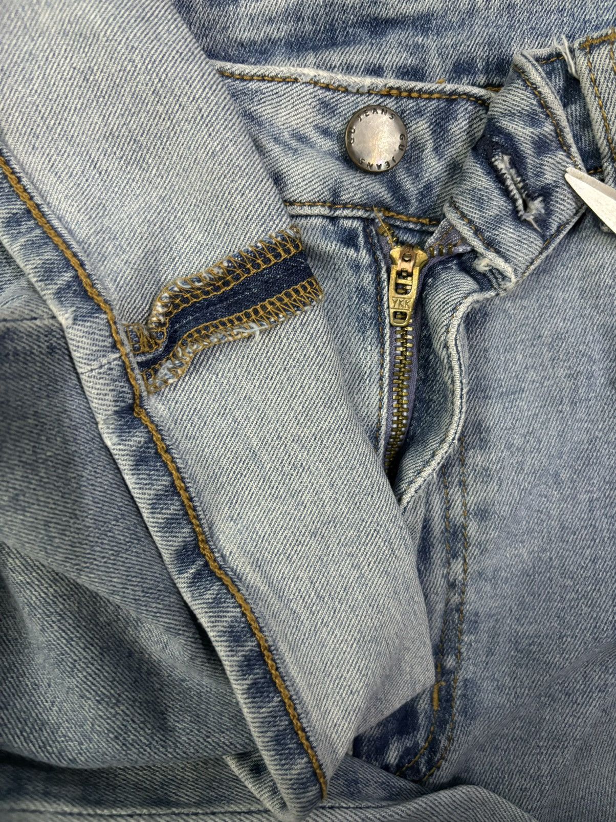 GU × Undercover Japanese Brand GU Blue Washed Flare Bell Bottom Jeans Size US 28 / EU 44 - 4 Thumbnail
