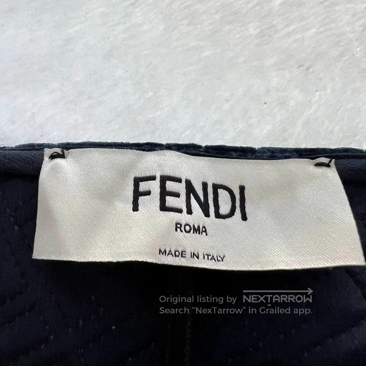 Fendi FENDI Blue Velvet Embossed Skirt. Size 37" - 3 Thumbnail