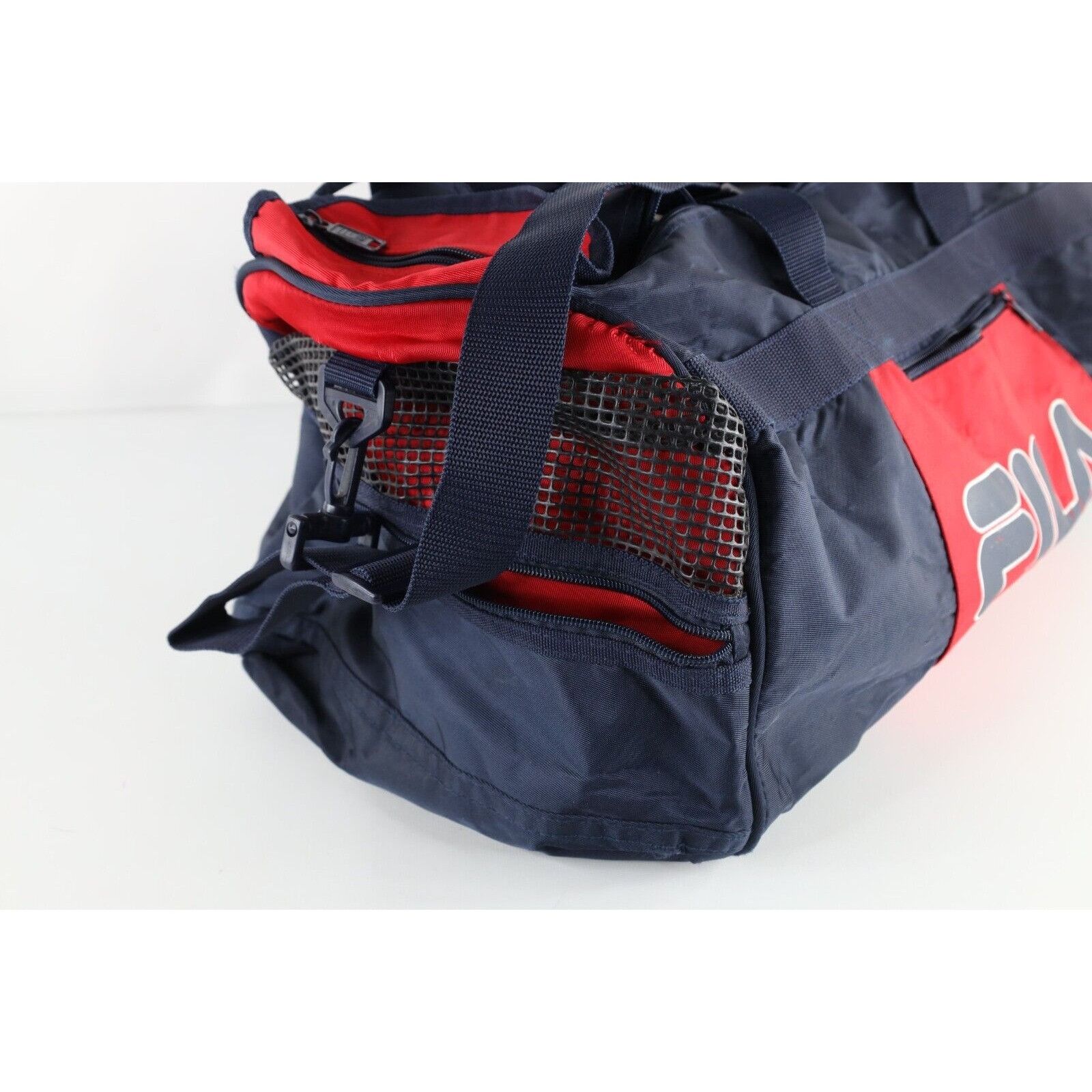 Fila × Vintage Vintage 90s Fila Distressed Spell Out Large Duffel Gym Bag Size ONE SIZE - 3 Thumbnail