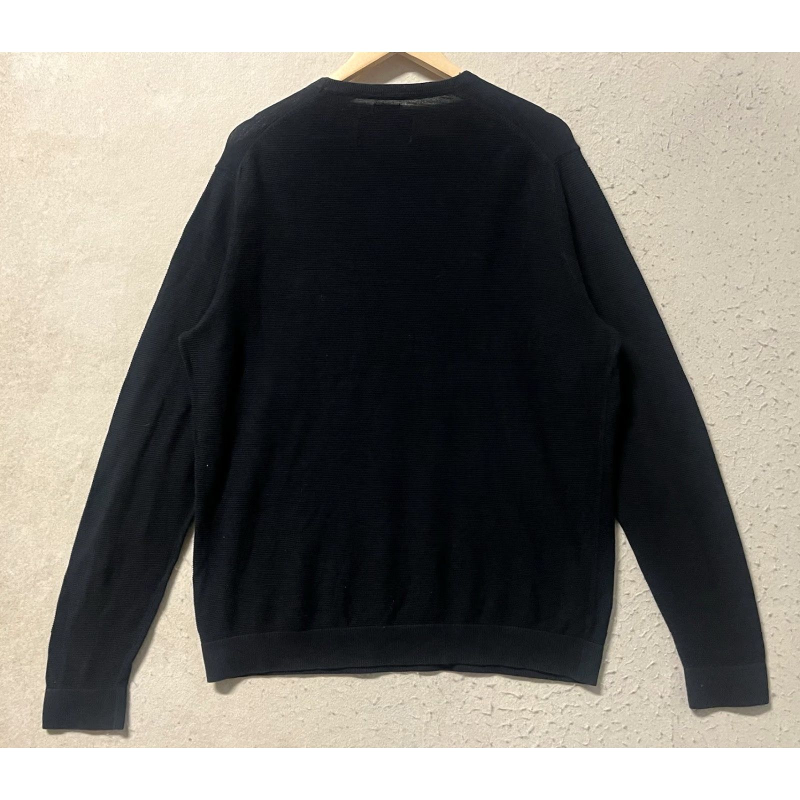 Abercrombie & Fitch Abercrombie & Fitch Sweater Men 2XL Crew Neck Black Pima Cotton Ribbed Knit Pullover Long Sleeve Size US XXL / EU 58 / 5 - 2 Thumbnail