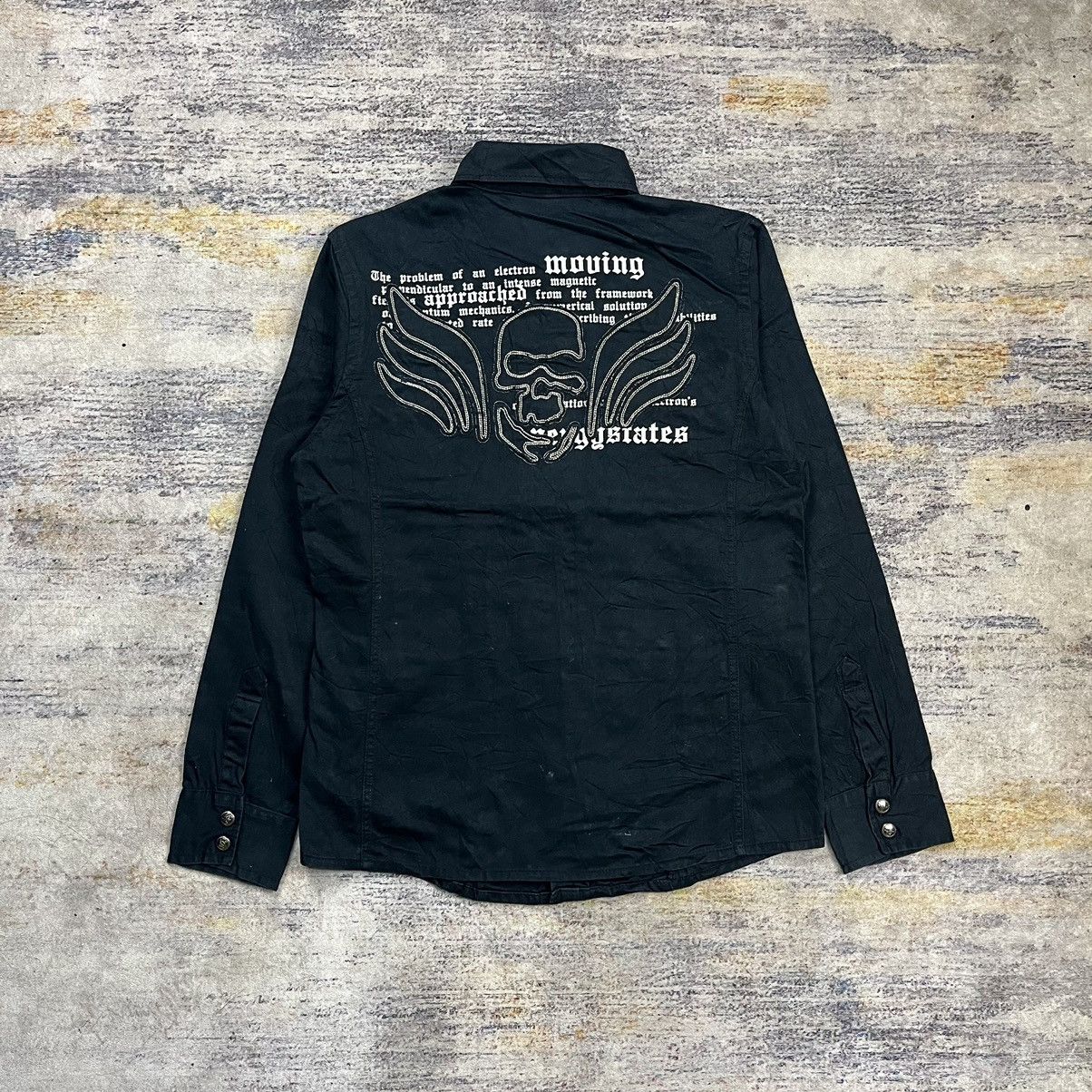 If Six Was Nine × Japanese Brand × Le Grande Bleu (L.G.B.) Vintage Batsu studio embroidery skull studed shirt Size US L / EU 52-54 / 3 - 2 Thumbnail