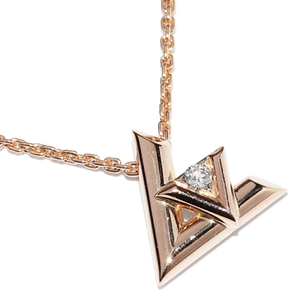 Louis Vuitton Louis Vuitton Louis Vuitton K18PG Volt One Pendant Necklace Q93813 Crocodile skin Necklace Q93813 Size ONE SIZE - 1 Thumbnail