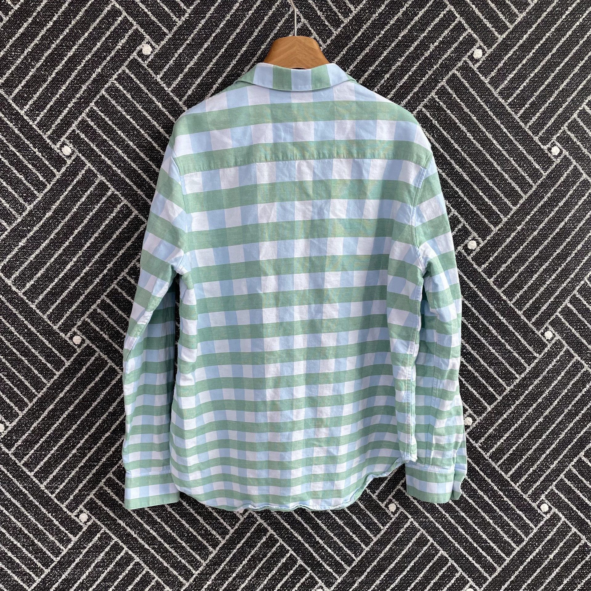 Loewe Loewe SS24 Unisex Blue Green Check Shirt 98 New 38 Size US S / EU 44-46 / 1 - 2 Thumbnail
