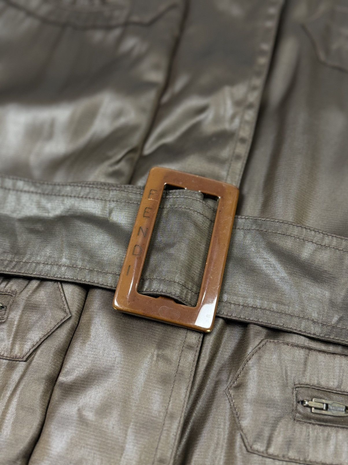 Fendi 1990’s Vintage Fendi 365 Midi Coat Made in Italy Size M / US 6-8 / IT 42-44 - 11 Thumbnail