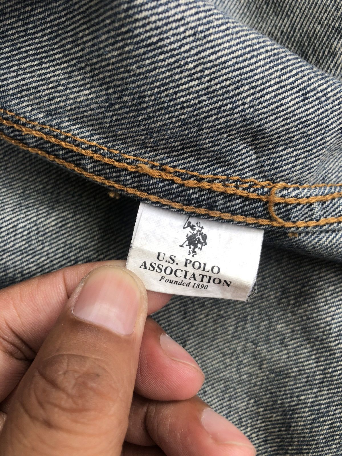 U.S. Polo Assn. Y2k Polo Denim Jacket Distressed Jeans Size US L / EU 52-54 / 3 - 17 Thumbnail