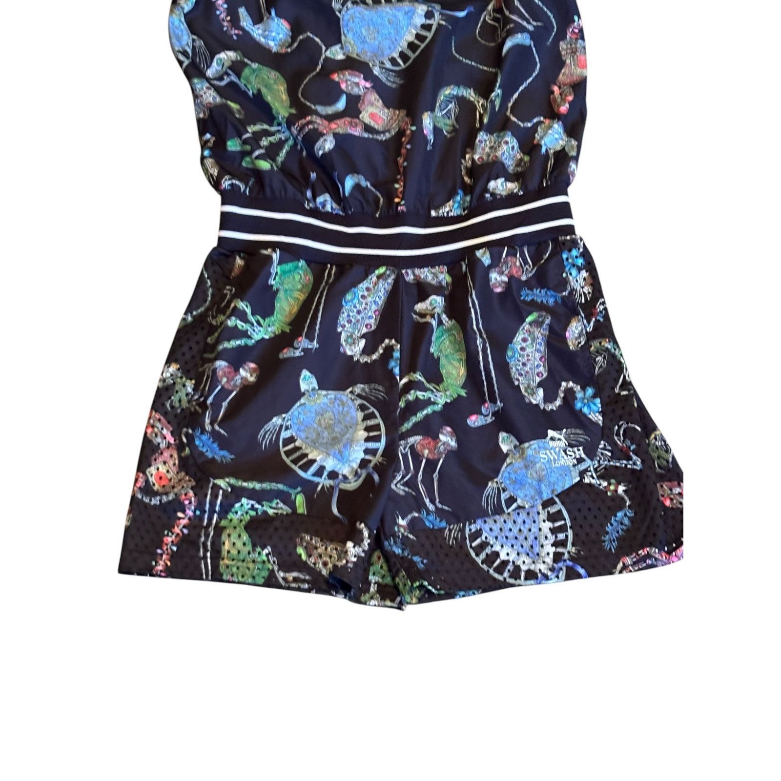 Puma Puma x SWASH London Fossil Printed Romper Medium Black Mesh Size 27" / US 4 / IT 40 - 4 Thumbnail