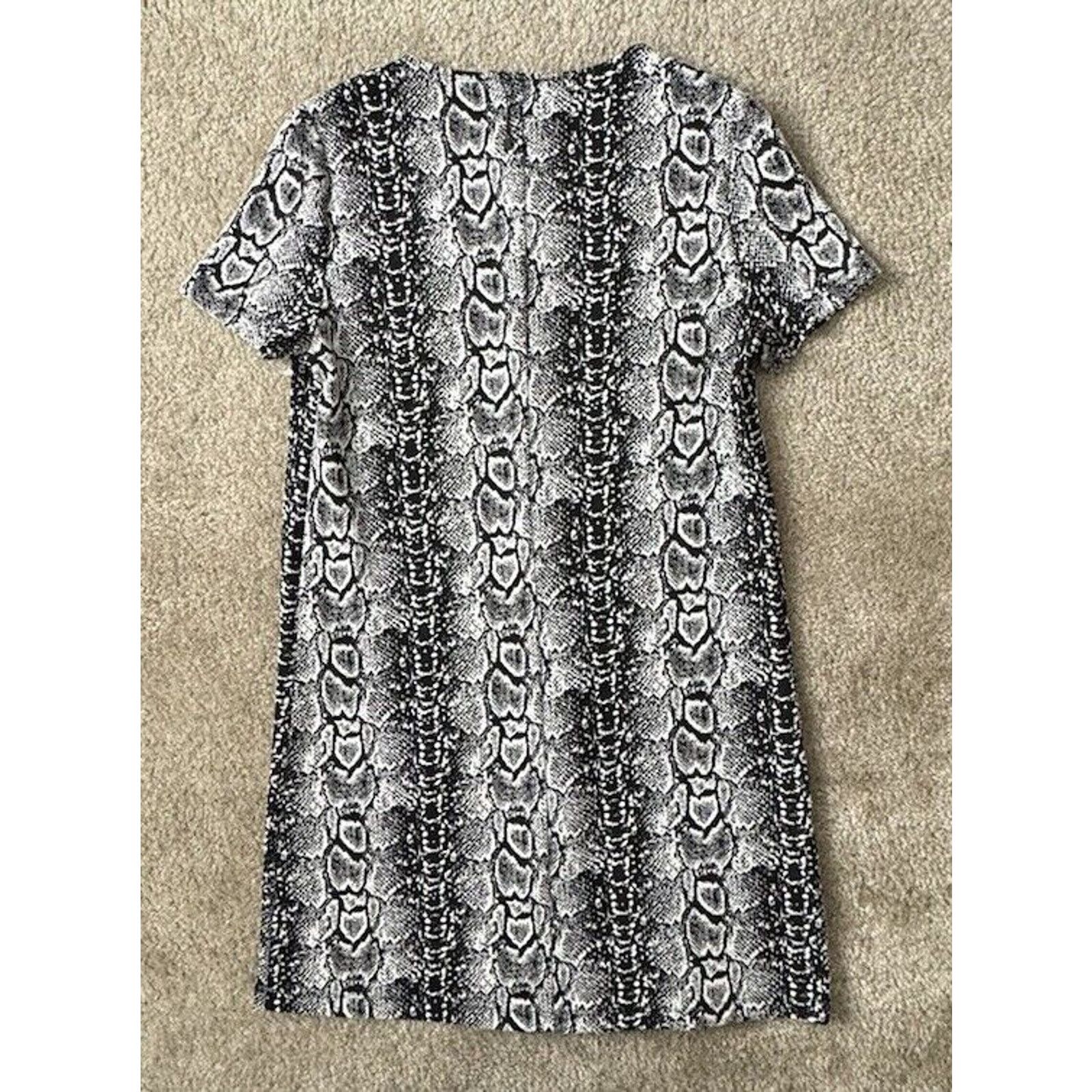 Mango MANGO MNG Grey Snake Print button Up Dress Size 6 NEW Size M / US 6-8 / IT 42-44 - 2 Thumbnail