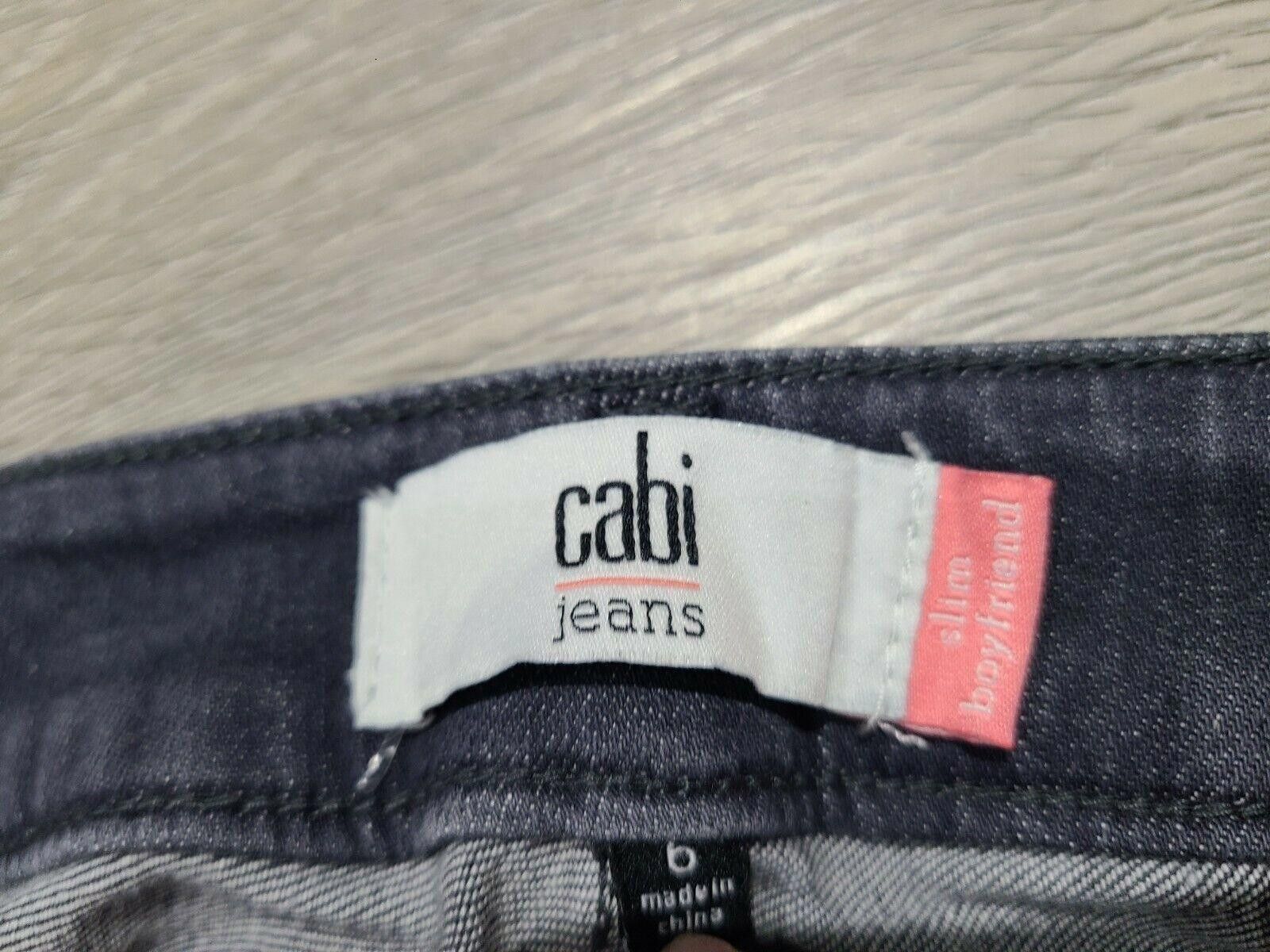 Designer Cabi Jeans 6 Slim Boyfriend Grey Stretch Mid Rise Size 28" / US 6 / IT 42 - 3 Thumbnail