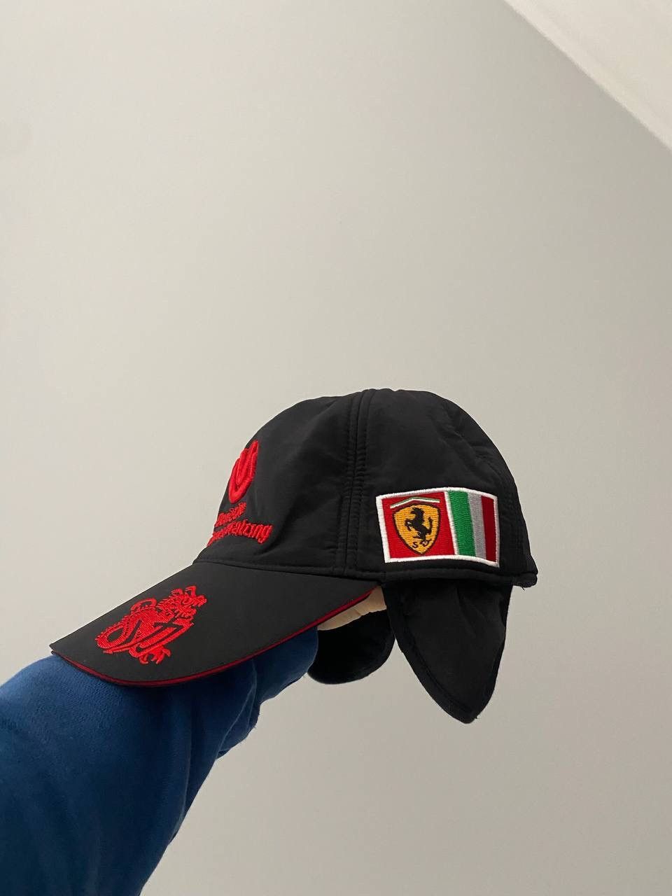 Ferrari × Vintage Vintage Ferrari Schumacher Trapper Hat Y2K OS Size ONE SIZE - 6 Thumbnail