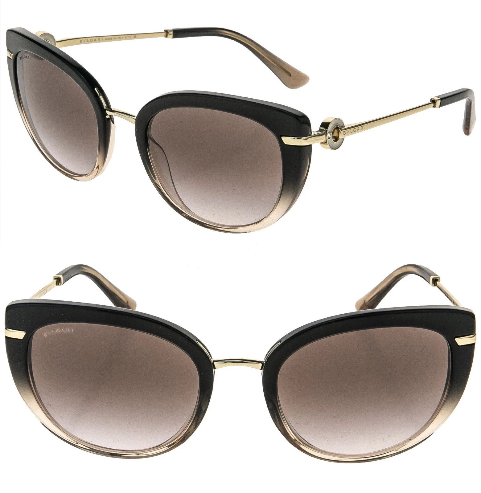 BVLGARI BV8231B COIN Black Gradient Logo Sunglasses 8231