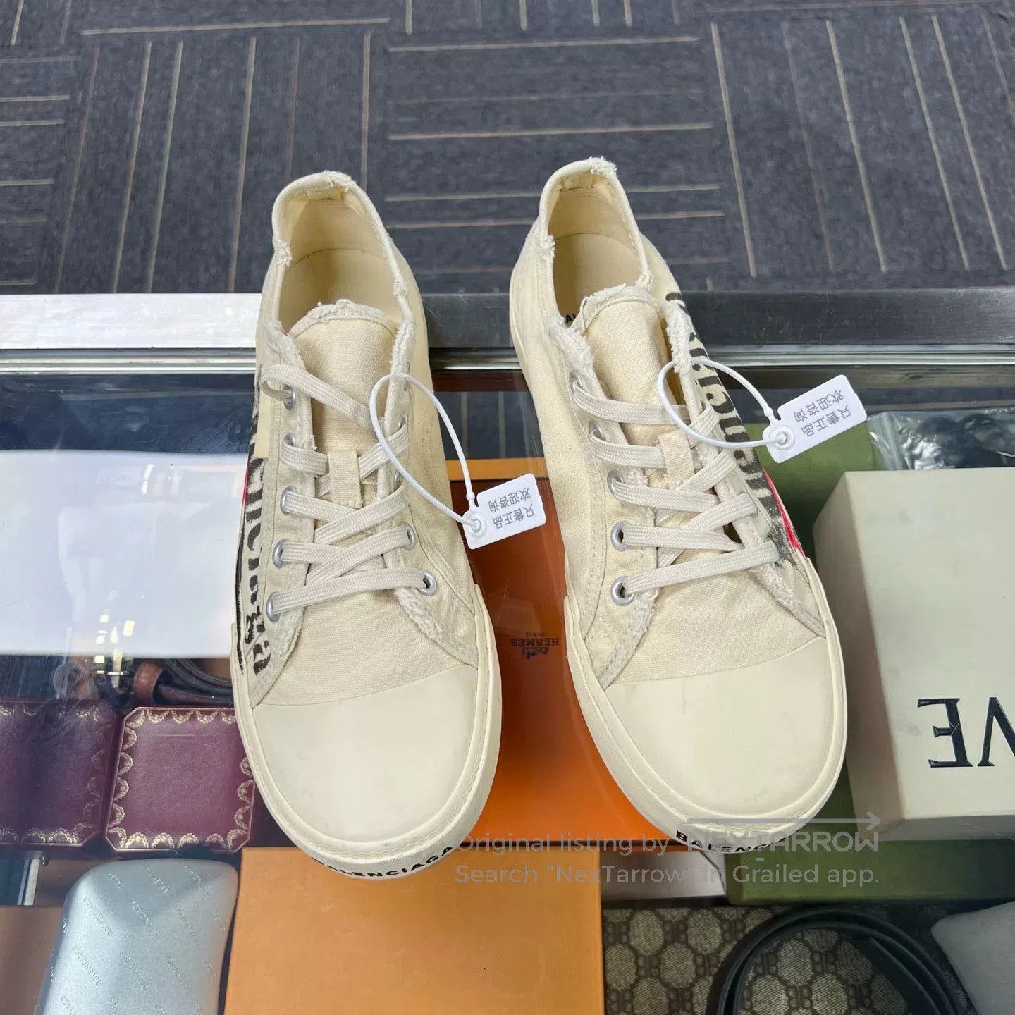 Balenciaga balenciaga worn canvas sneakers size 41. Size US 8 / EU 41 - 1 Thumbnail