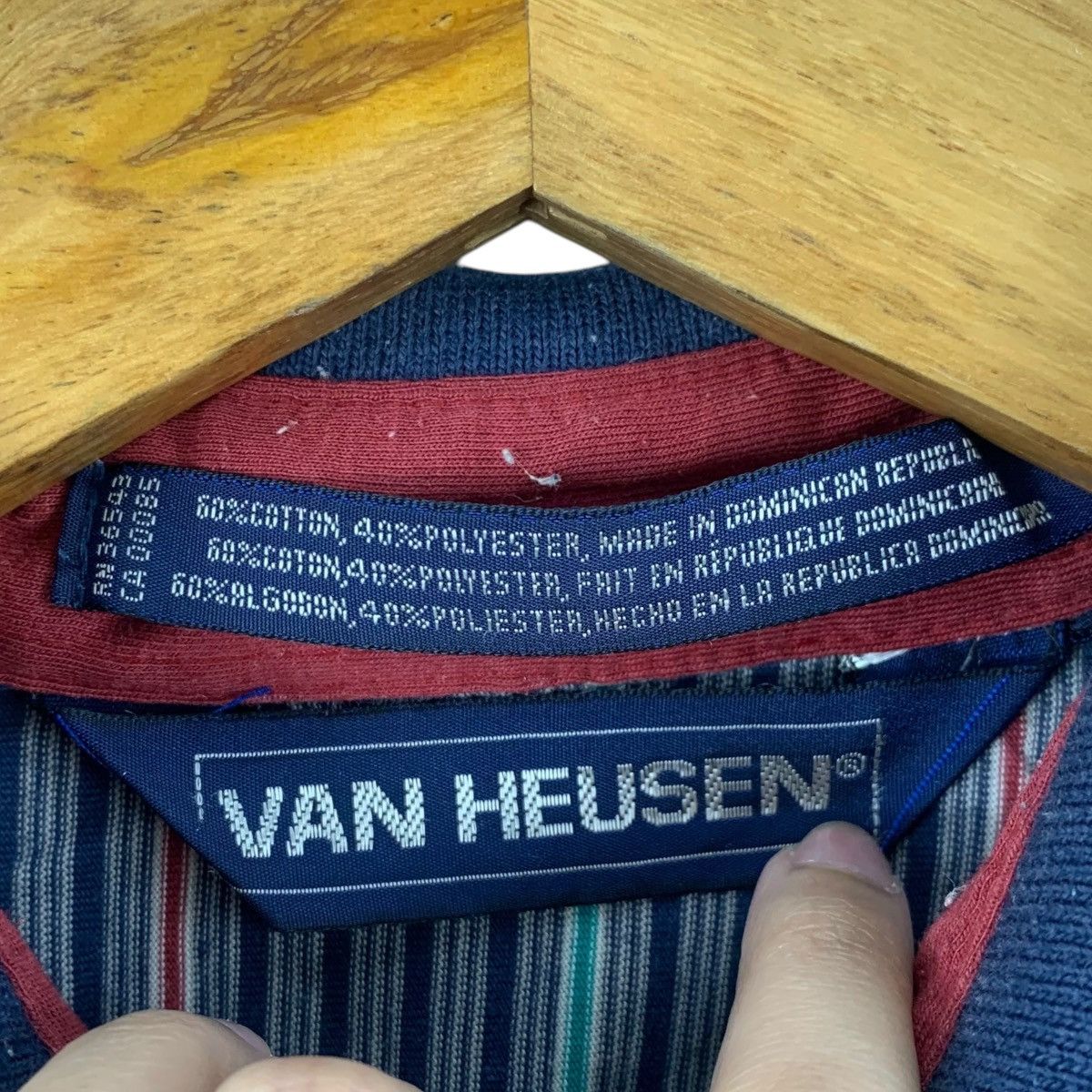 Vintage Vintage 90’ VAN HEUSEN USA Striped Golf Polo Tee Shirt Top Size US M / EU 48-50 / 2 - 4 Thumbnail