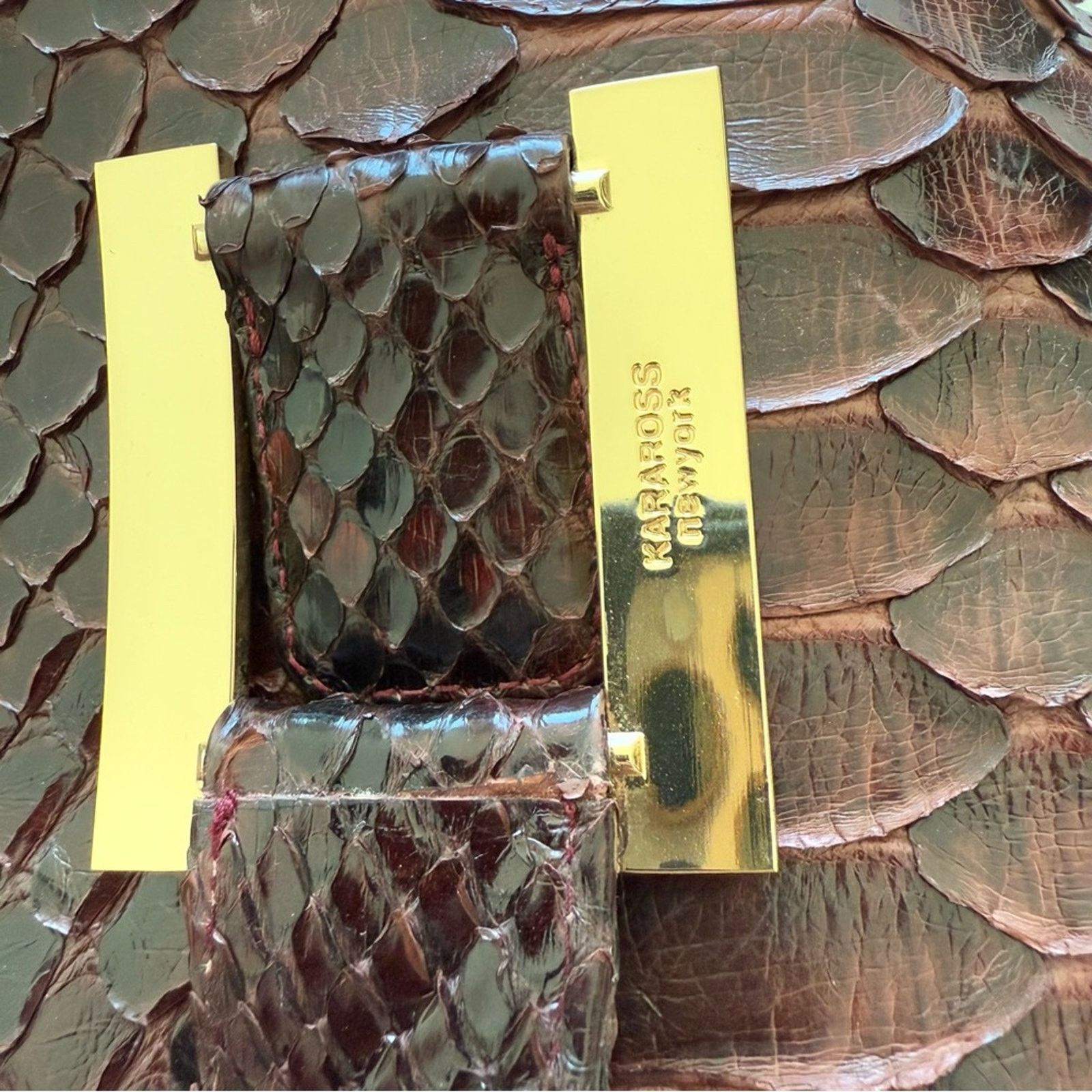 Other NEW!!! KARA ROSS python skin satchel bag large Retail 2950$ Size ONE SIZE - 11 Thumbnail