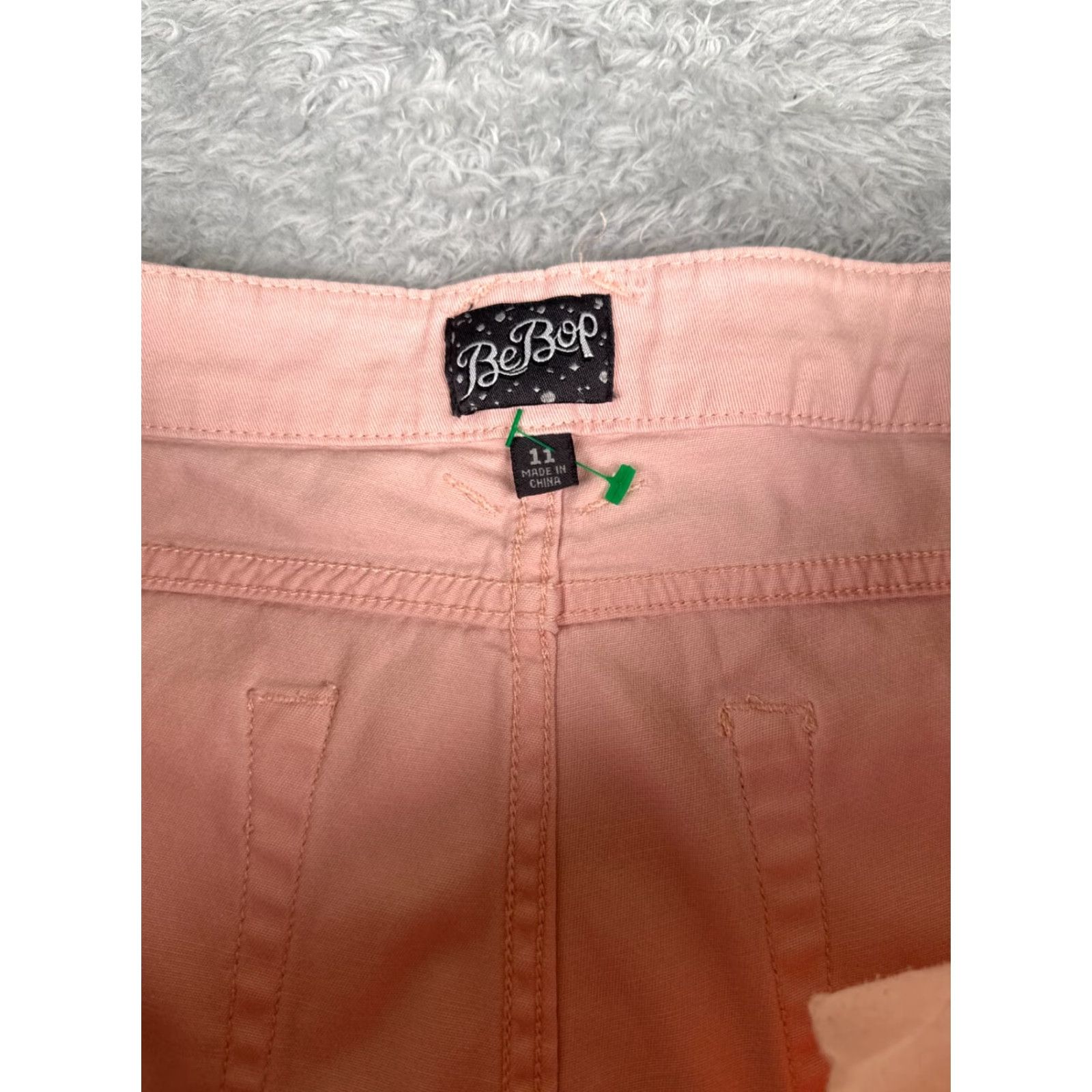 Vintage BeBop Juniors 11 Pink Denim Tapered Jeans Mid Rise 32x27 Womens Size 32" / US 10 / IT 46 - 6 Thumbnail
