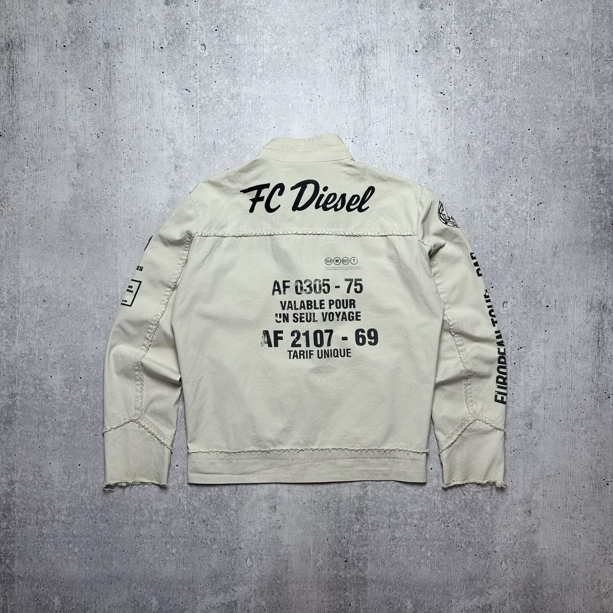 Diesel × Japanese Brand × Vintage 🔥VINTAGE DIESEL BIG LOGO DISTRESSED RACING BOMBER JACKET 🔥 Size US M / EU 48-50 / 2 - 8 Thumbnail
