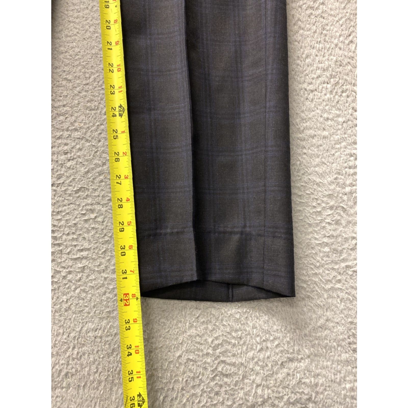 Joseph Abboud Joseph Abboud Dress Pants Men Slim All Wool Size 38 Gray Deep Blue Inseam 32 Regular 75 Size US 38 / EU 54 - 6 Thumbnail