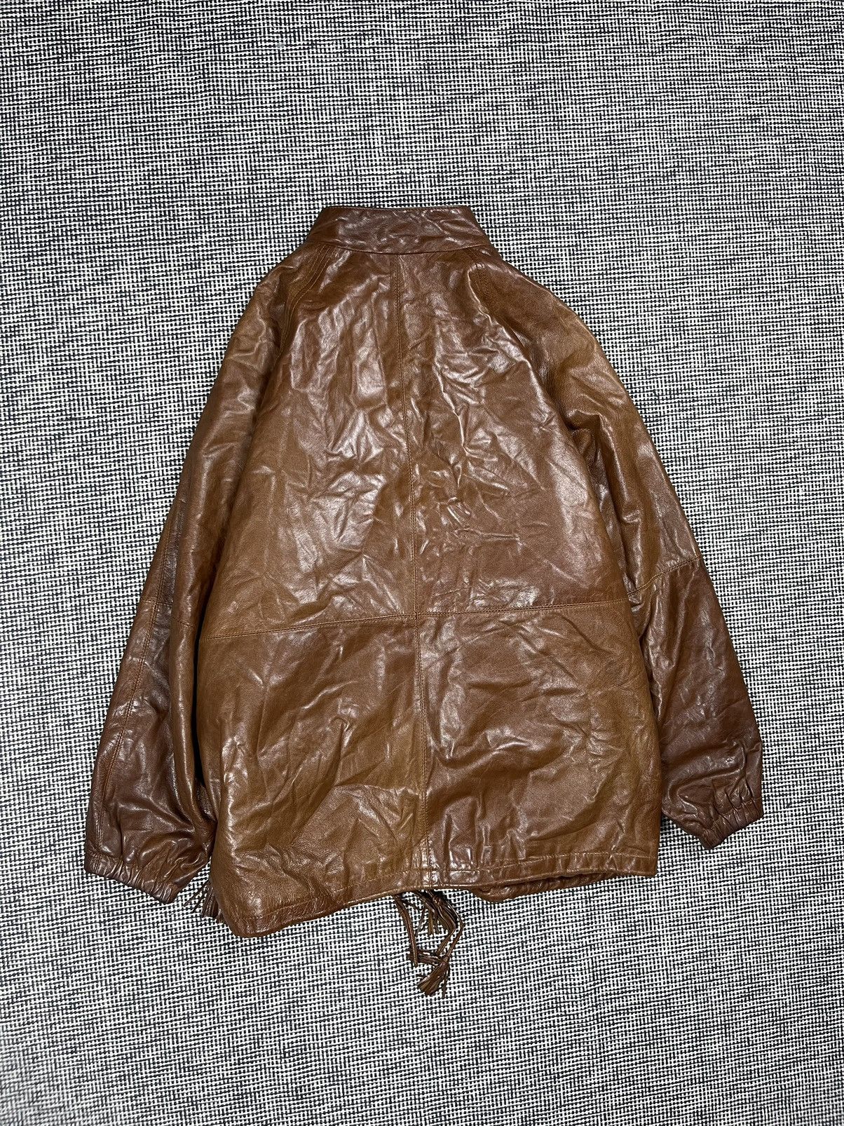 Genuine Leather Vintage genuine leather coat/parka with fringes cowboy style Size US L / EU 52-54 / 3 - 5 Thumbnail
