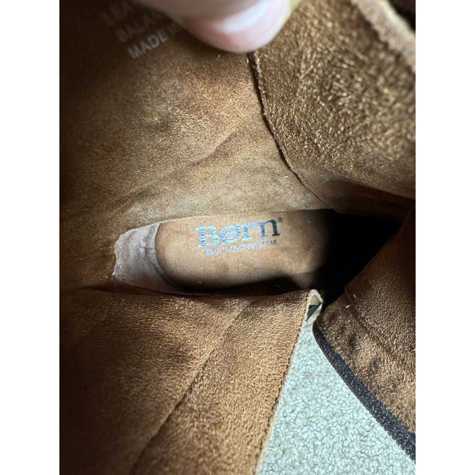 Born Born Hand Crafted Footwear, Distressed Suede Combat Boots Size US 11 / IT 41 - 7 Thumbnail