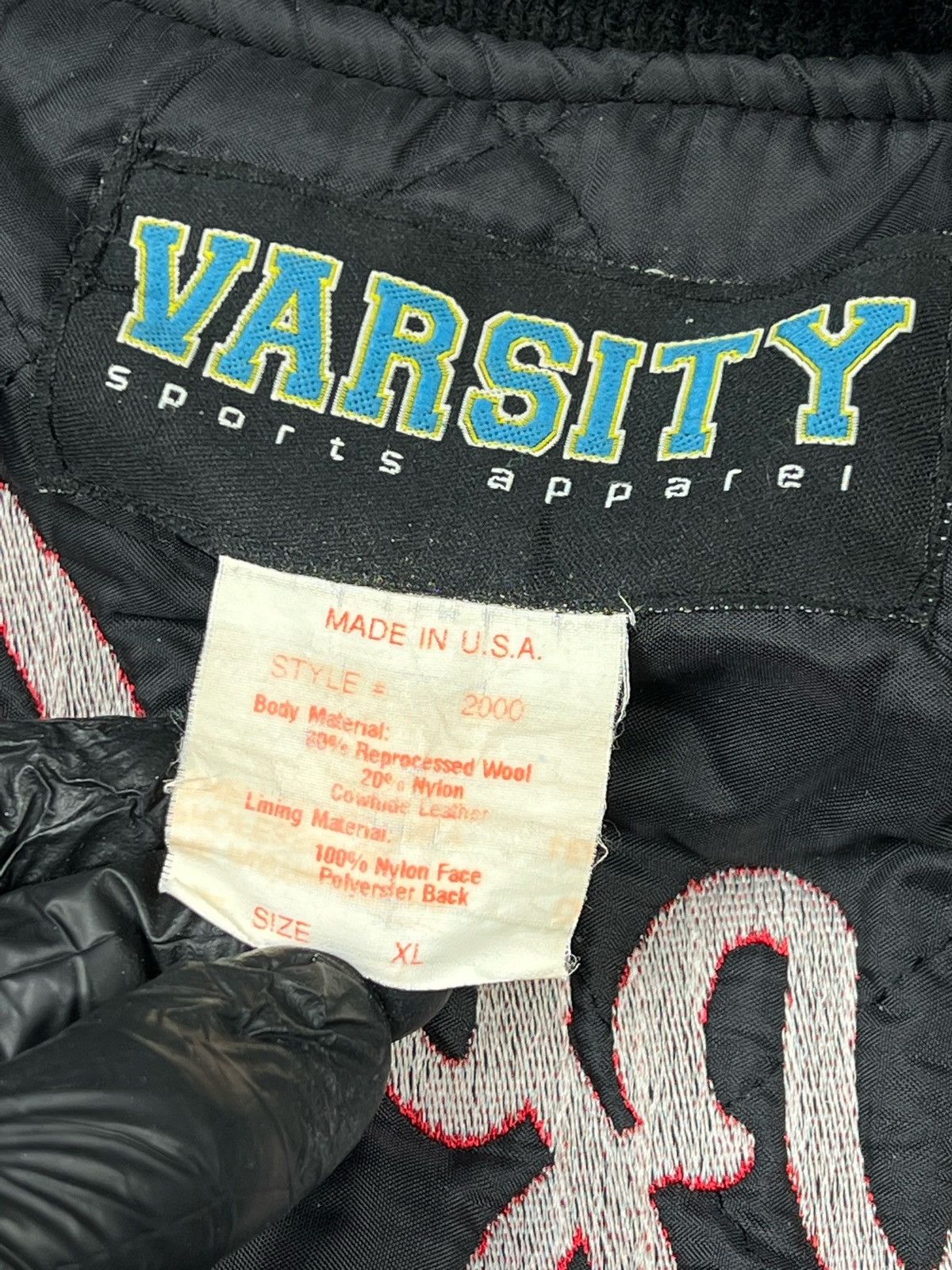 Leather Rare Leather Jacket Mecca Indian native Usa Big Logo Varsity Size US XL / EU 56 / 4 - 3 Thumbnail