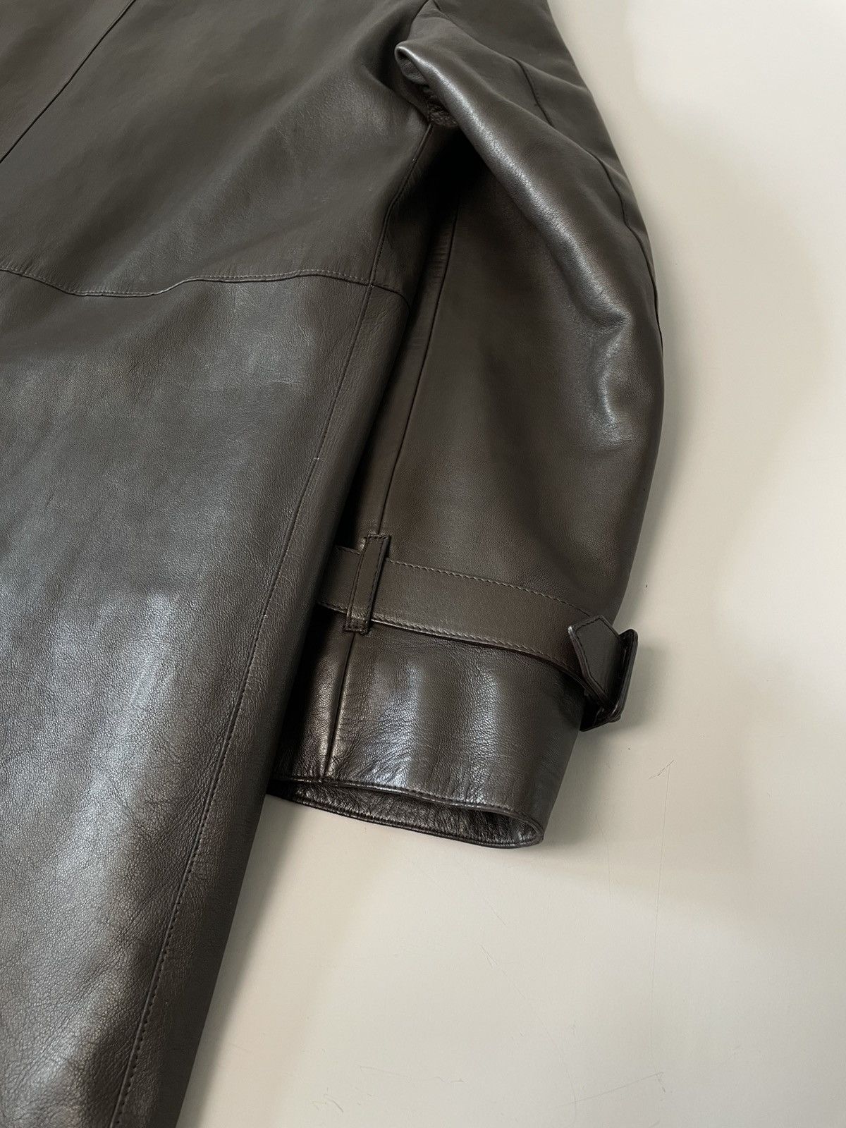 Prada Prada Heavy Leather Coat Size US L / EU 52-54 / 3 - 8 Thumbnail