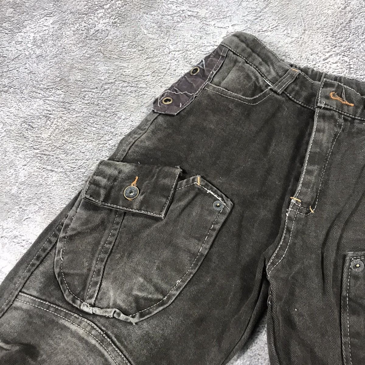 Vintage Vintage 90s Japanese Baggy Cargo Pants Flared Parachute Y2K Size 28" / US 6 / IT 42 - 3 Thumbnail