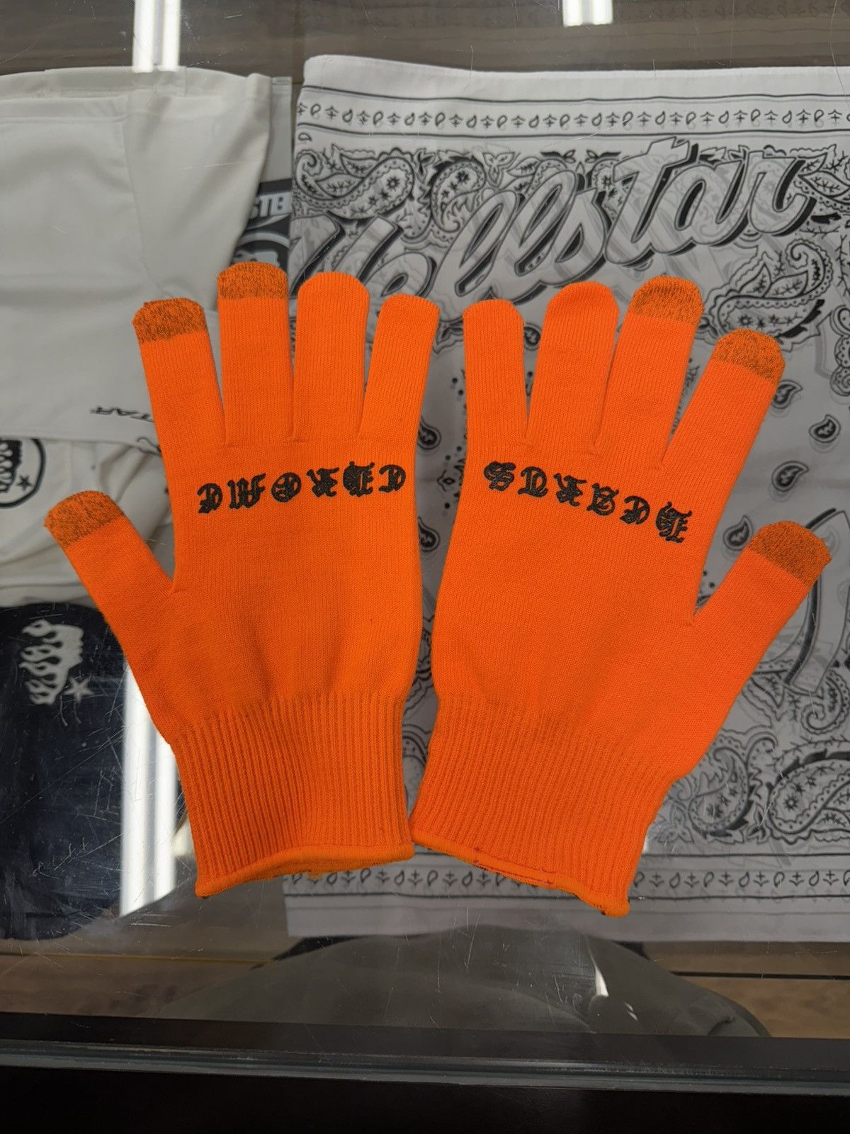 Chrome Hearts Chrome Hearts Orange Gloves Size ONE SIZE - 1 Thumbnail