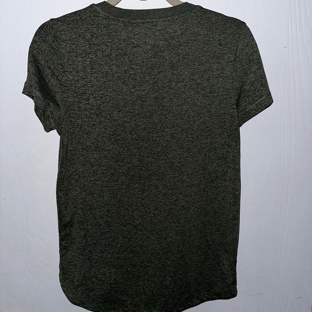 Athleta Athleta Heathered Hunter Green UpTempo Workout Tee Size XS / US 0-2 / IT 36-38 - 5 Thumbnail