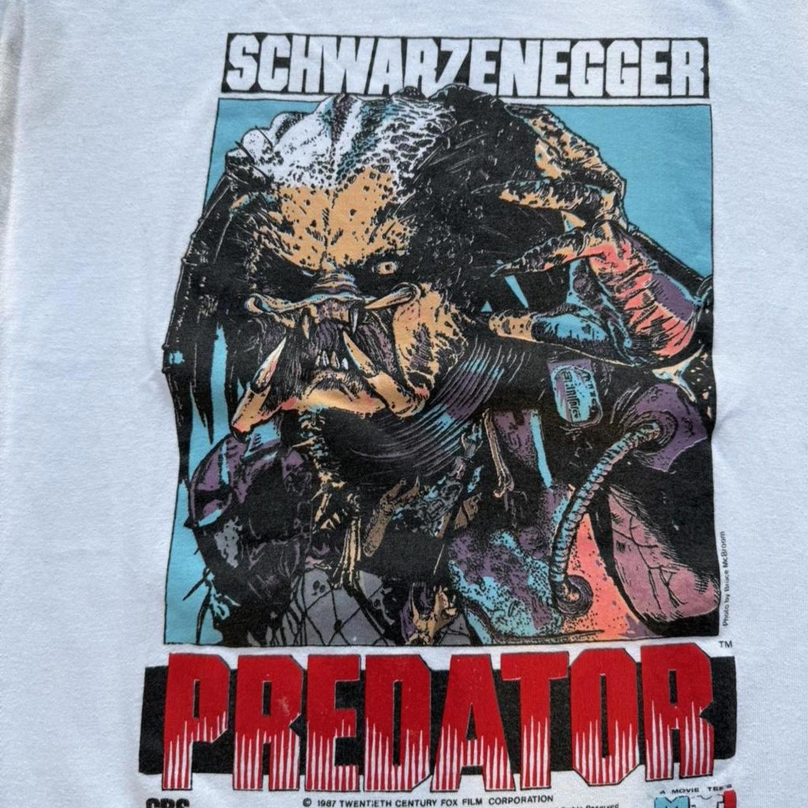Other 1987 Predator movie promo tee - white with Predator graphic Size US L / EU 52-54 / 3 - 2 Thumbnail