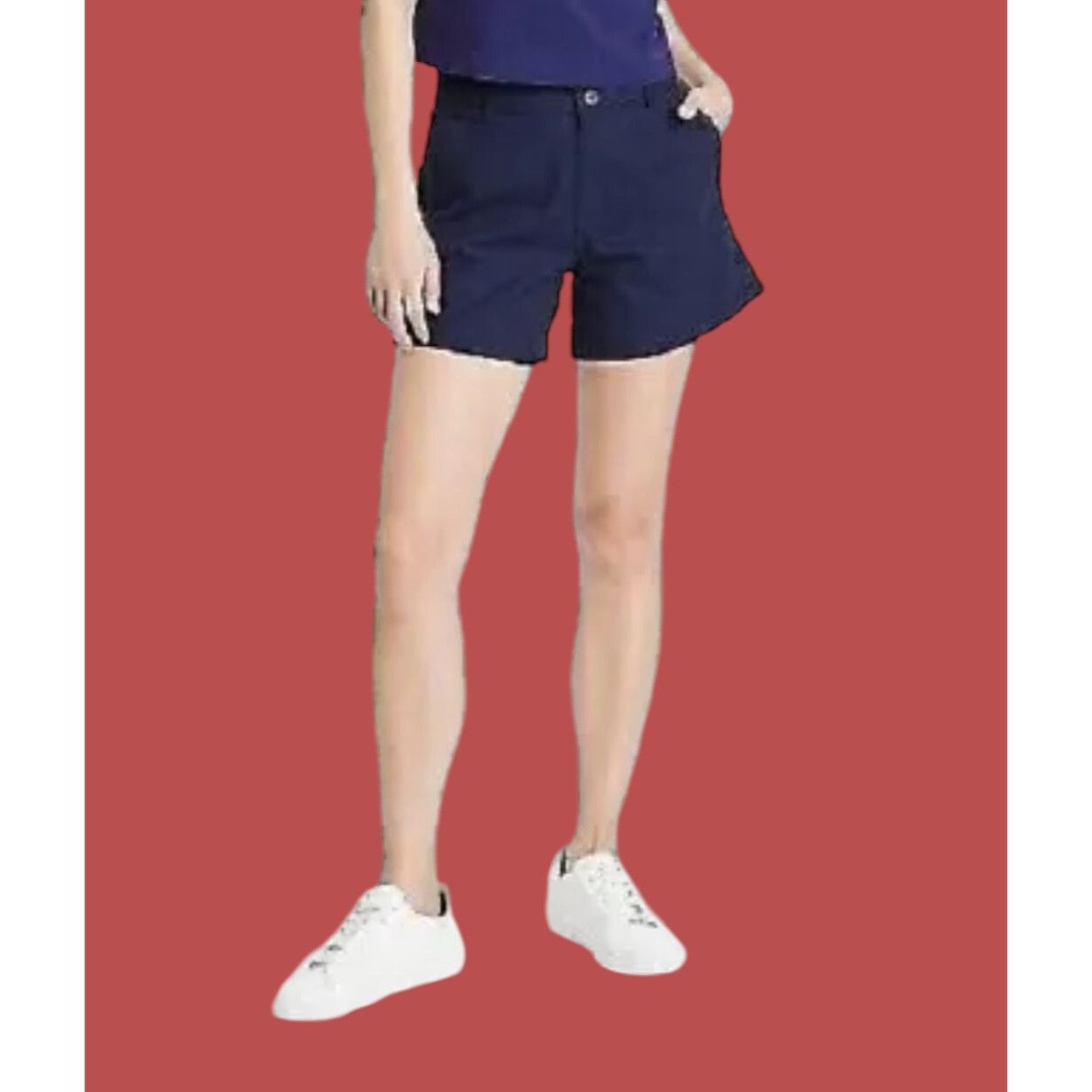 Other A New Day - Women's High - Rise Everyday Shorts - Navy Blue Size 27" / US 4 / IT 40 - 1 Thumbnail