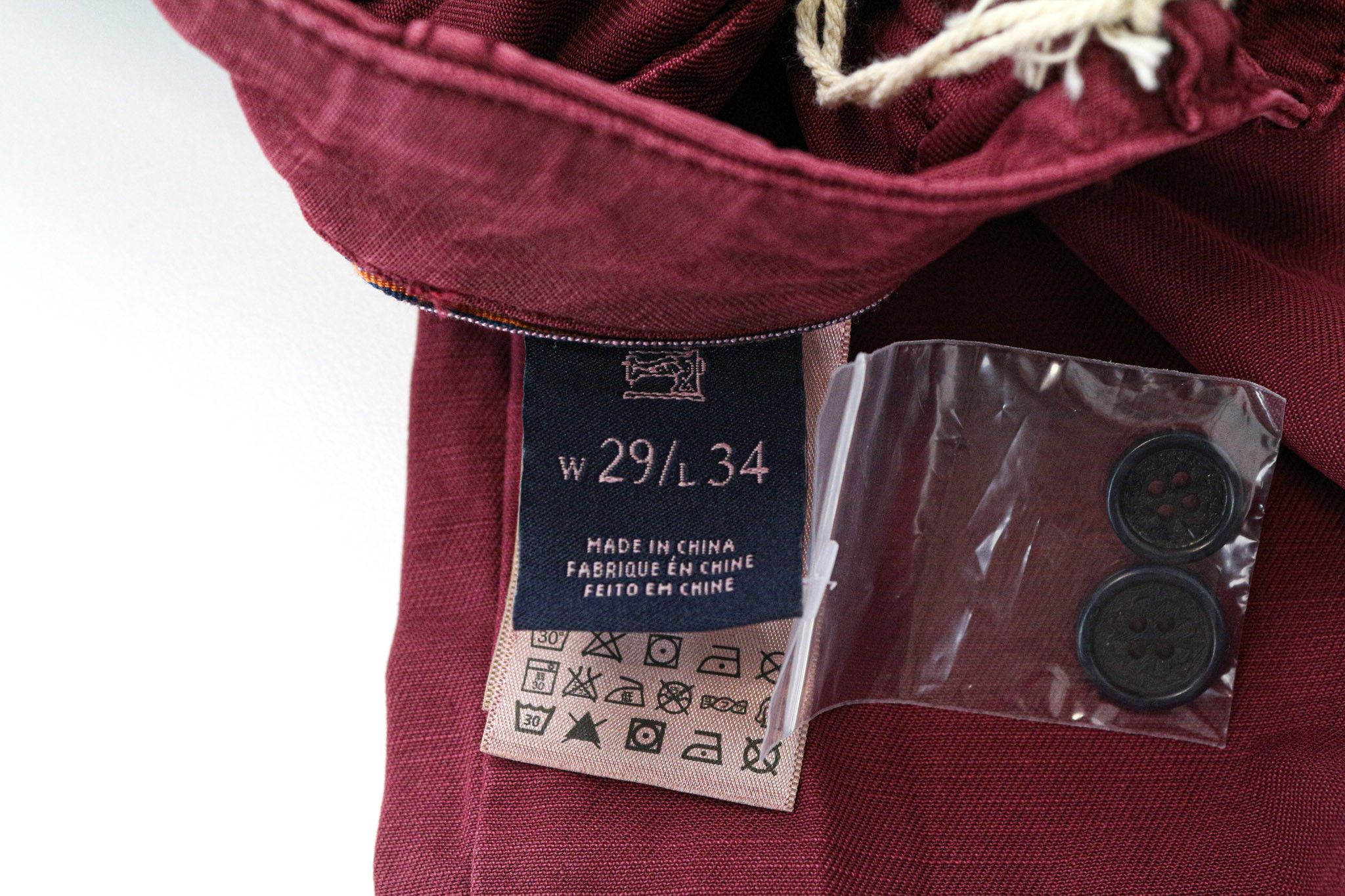 Scotch & Soda THEON W29/L34 Burgundy Slim Chino Trousers 74864 Size US 29 - 6 Thumbnail