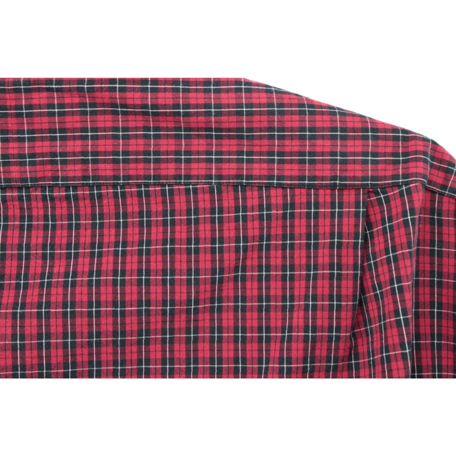 Polo Ralph Lauren VINTAGE Polo Ralph Lauren Shirt Men XL Red Plaid Long Sleeve Epaulets Military Button-Up Front Collar Size US XL / EU 56 / 4 - 5 Thumbnail