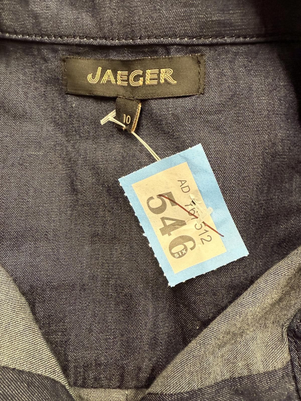 Jaeger Jaeger Navy Denim Long Shirt Dress Size 10 Size M / US 6-8 / IT 42-44 - 2 Thumbnail