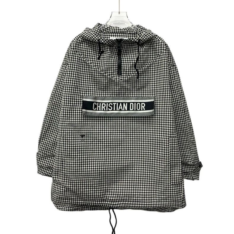 Dior Dior Color-matched bee embroidery bird check hooded drawstr Size US XS / EU 42 / 0 - 1 Thumbnail