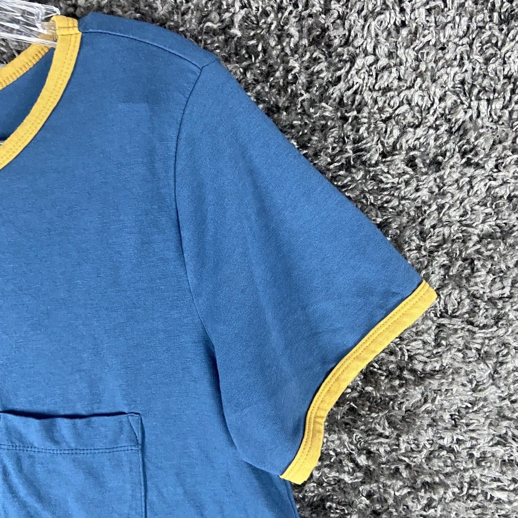 Vintage LuLaRoe Maxi Dress Blue Yellow Short Sleeve Women M Dress Length Long Women’s M Size 32" / US 10 / IT 46 - 3 Thumbnail