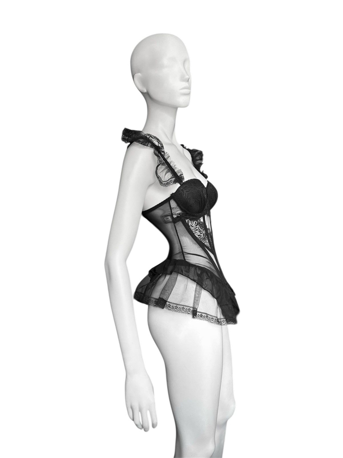 Dior Runway Christian Dior corset blouse with lace details Size S / US 4 / IT 40 - 4 Thumbnail
