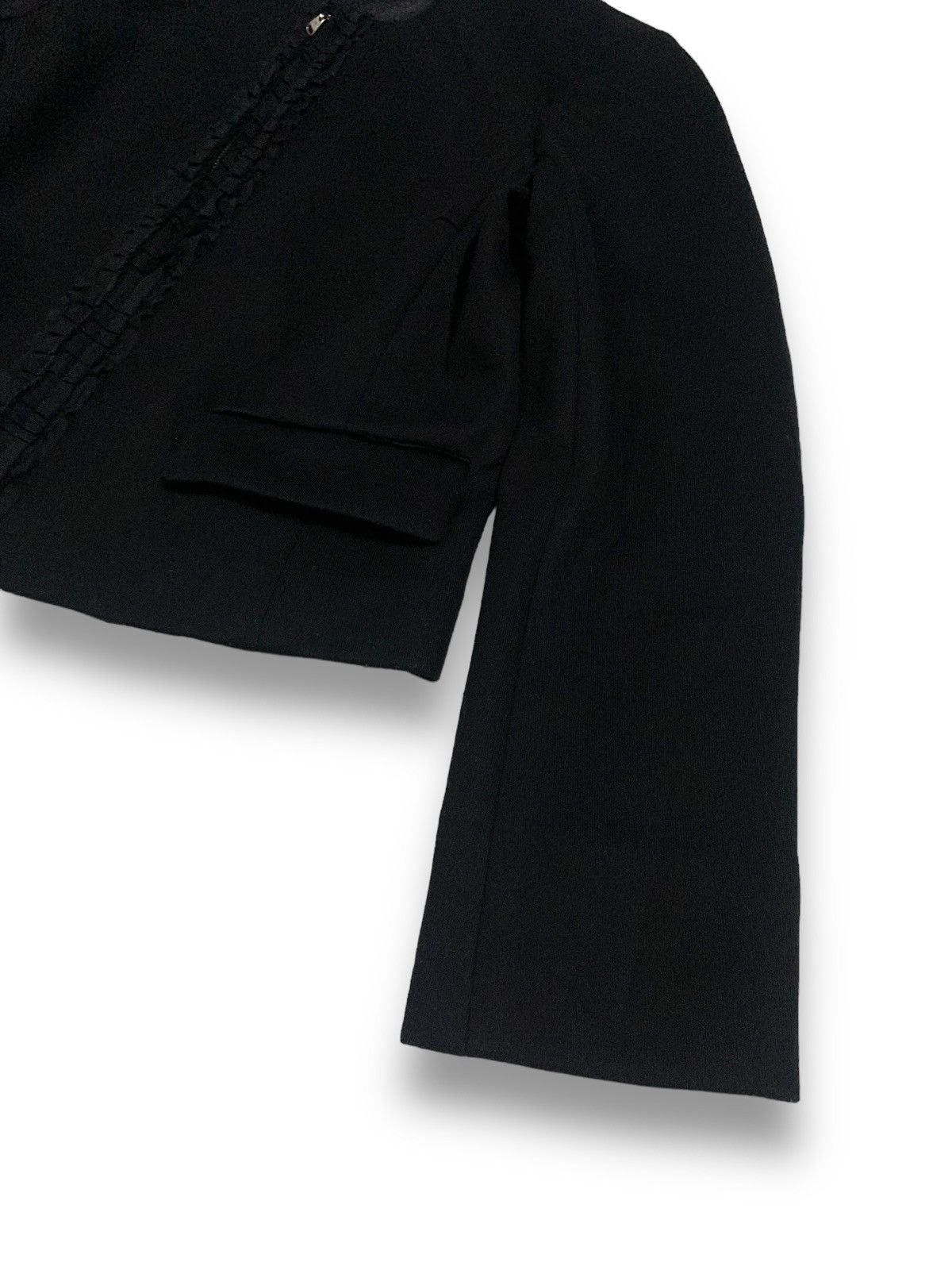 Courreges Courreges Black Cropped Cardigan Style Blazer Jacket Size M / US 6-8 / IT 42-44 - 12 Thumbnail