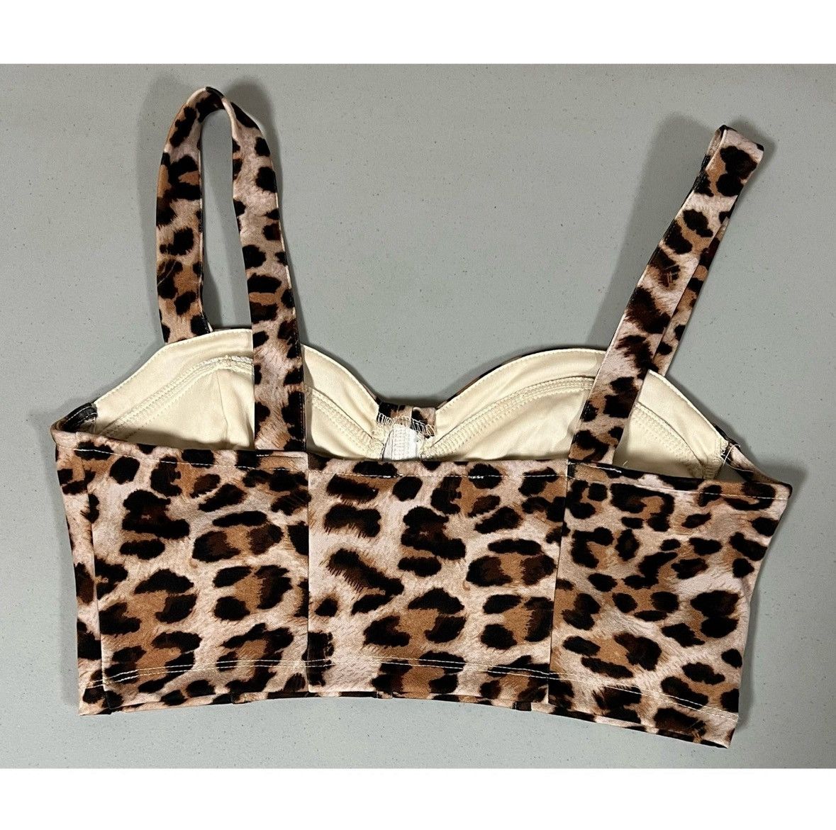 Vintage Cheetah Leopard Animal Print Crop Top Shirt Blouse Size S 🤎✨ Size S / US 4 / IT 40 - 3 Thumbnail