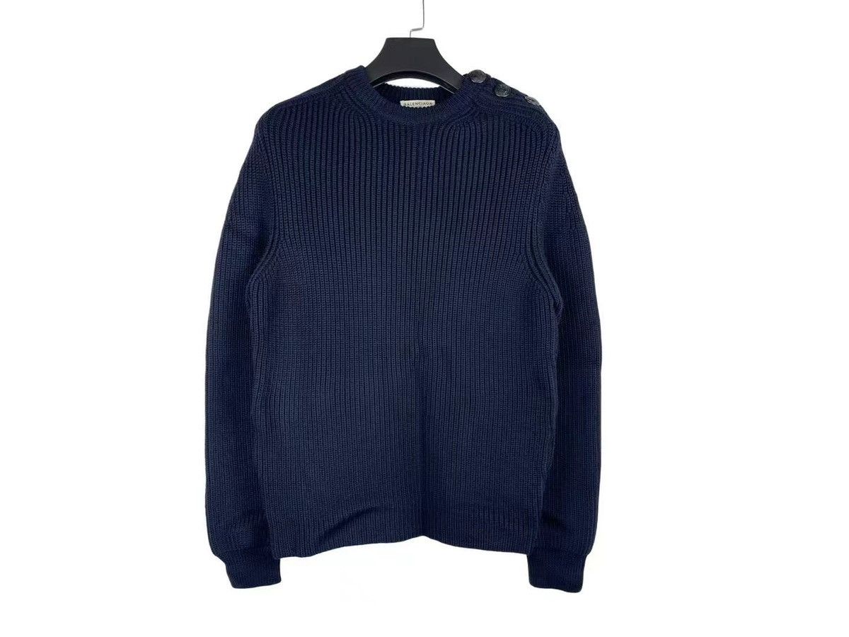 Balenciaga Balenciaga AW18 Button-Detail Sweater Size US M / EU 48-50 / 2 - 1 Thumbnail