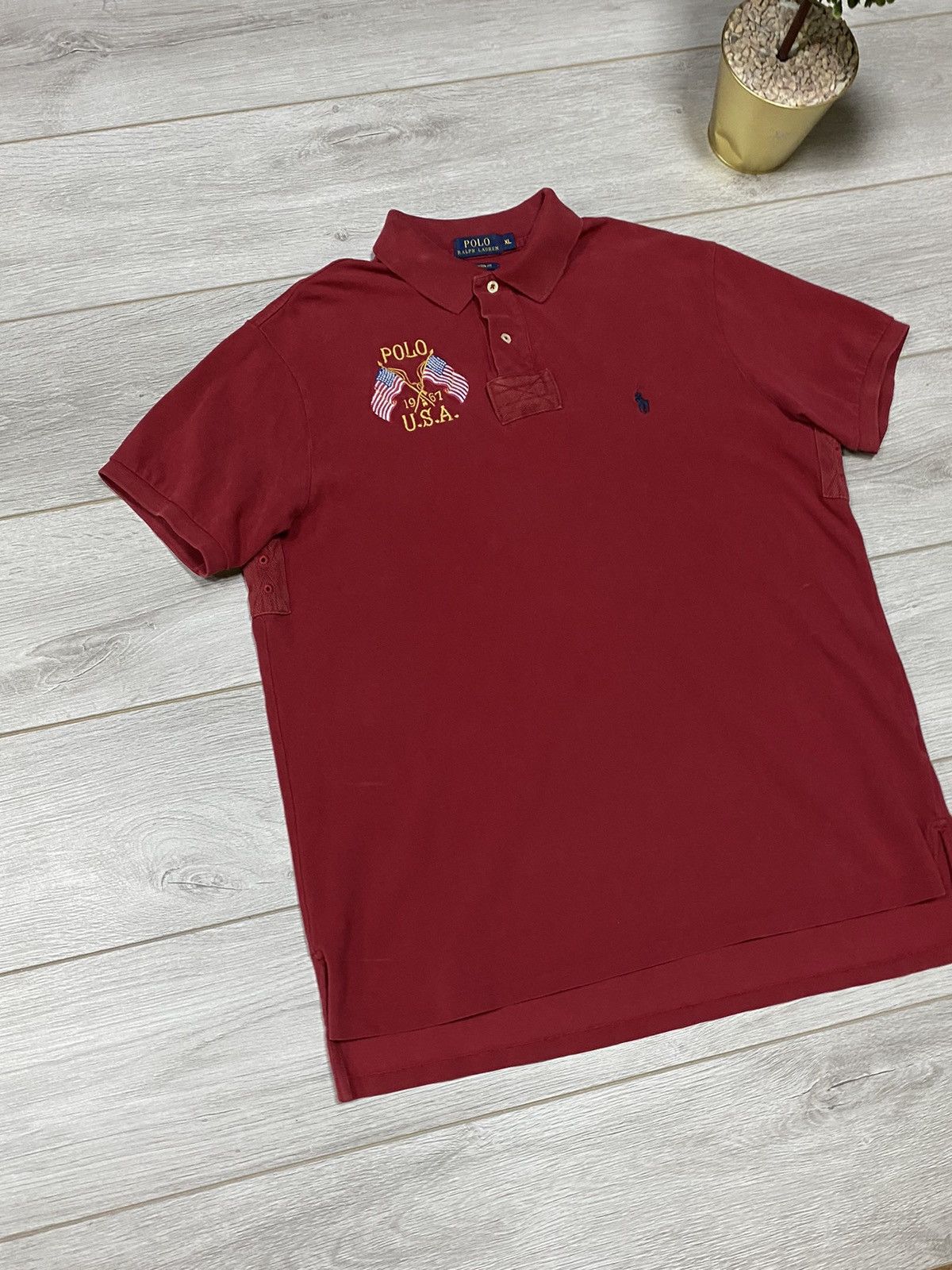 Polo Ralph Lauren Polo Ralph Lauren vintage USA flag shirt Size US XL / EU 56 / 4 - 4 Thumbnail