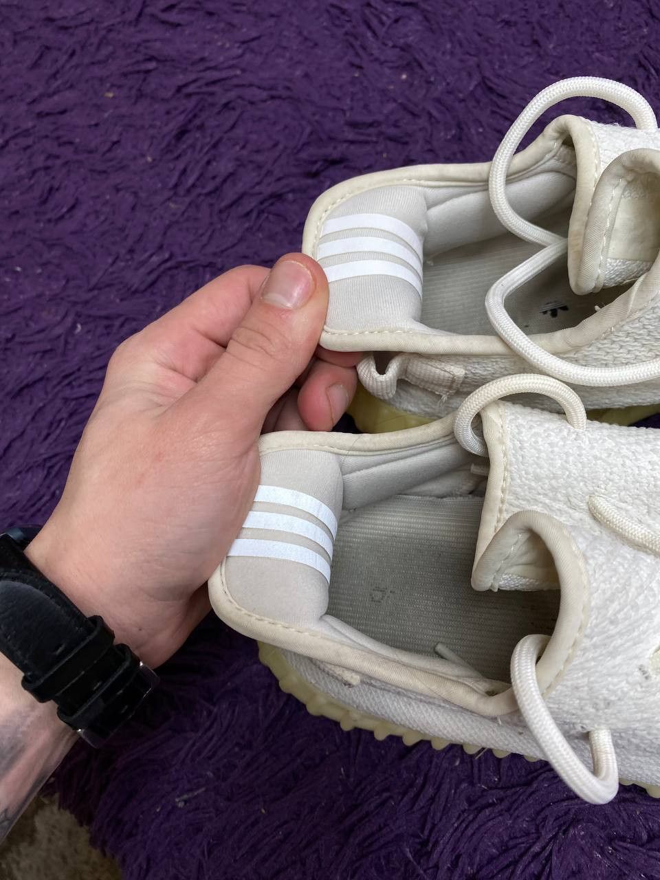 Adidas Adidas Yeezy Boost 350 V2 Cream Triple White Low Sneakers Size US 10.5 / EU 43-44 - 11 Thumbnail