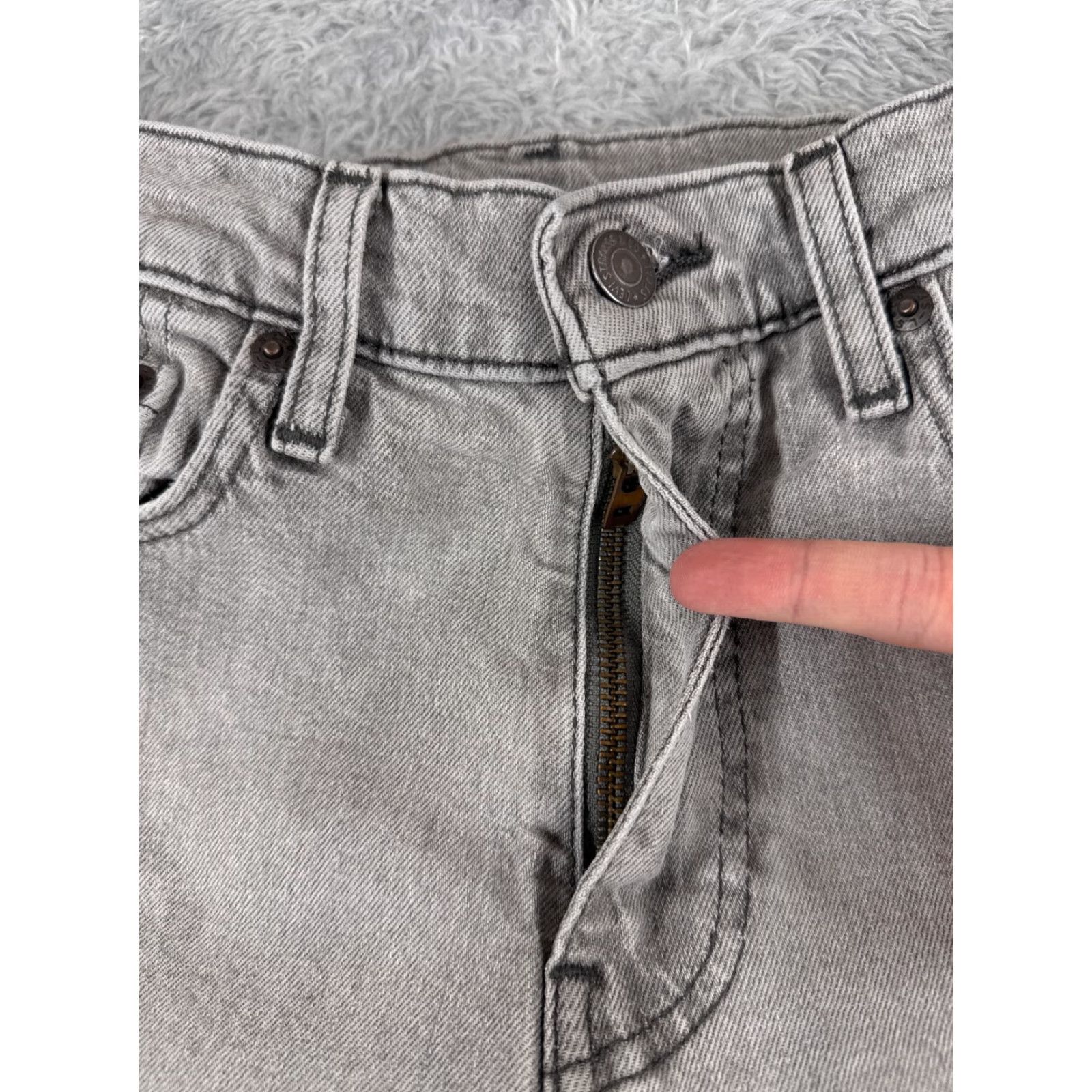Levi's Levis Jeans Adult 32 Gray Denim 511 Cotton Blend Premium Big E 29x31 Size US 32 / EU 48 - 5 Thumbnail