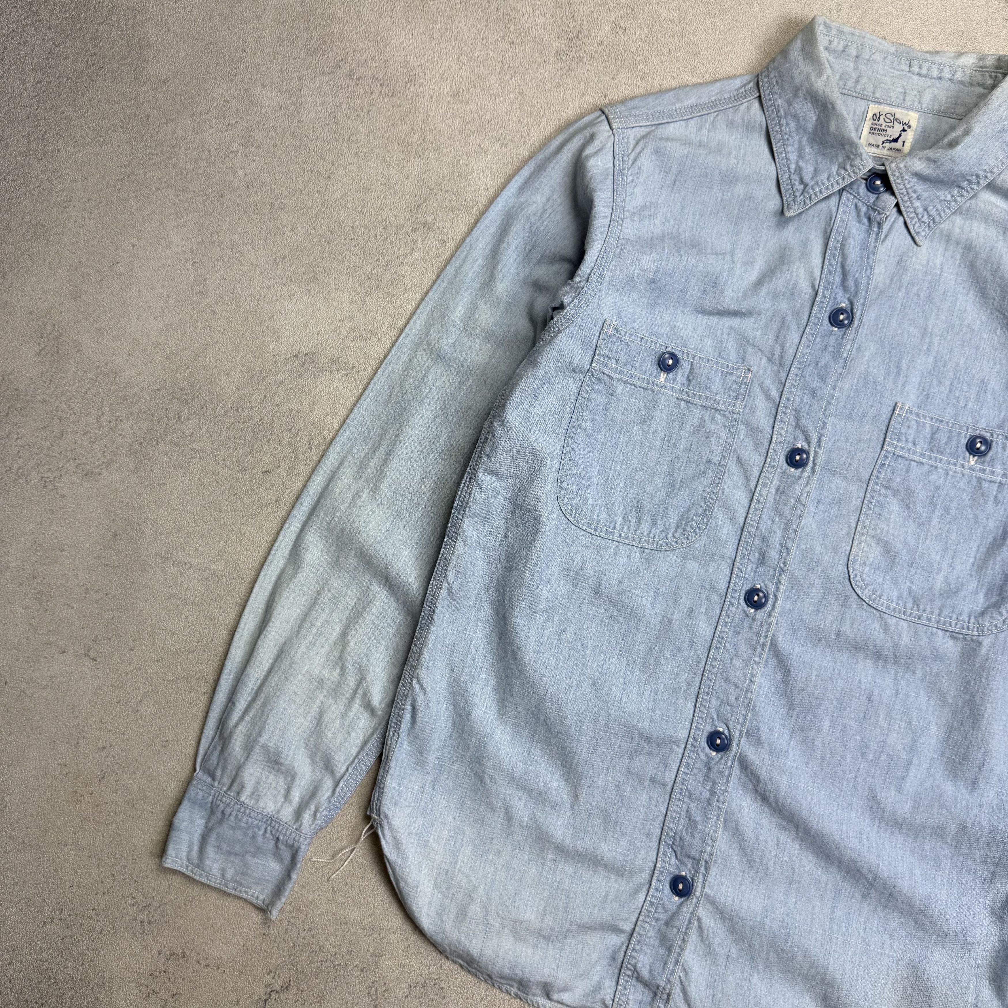 Orslow Orslow Chambray Shirt Size US S / EU 44-46 / 1 - 3 Thumbnail