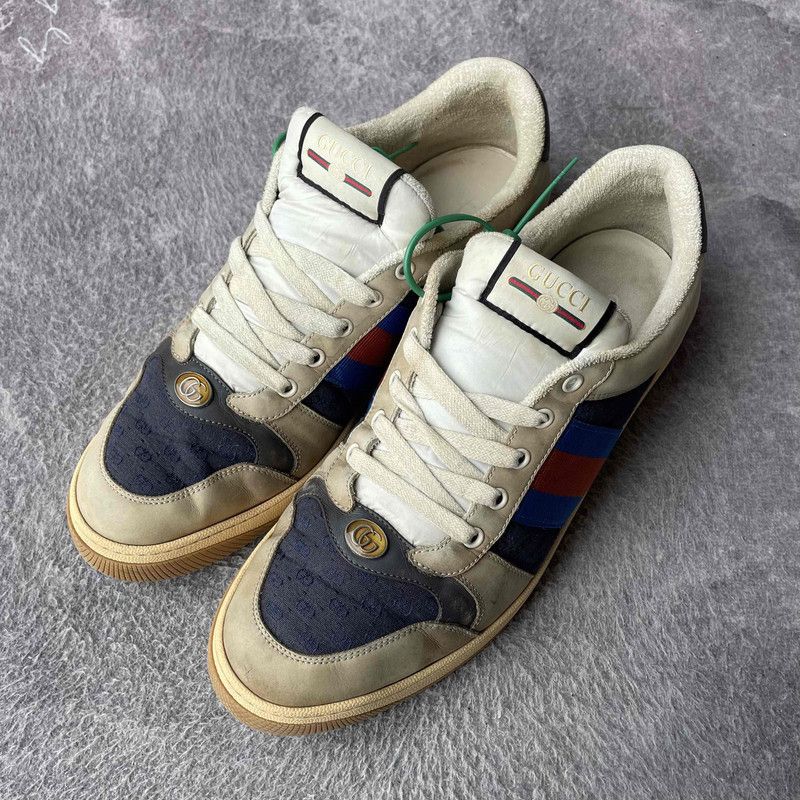 Gucci Gucci Screener Vintage Low-Top Sneakers for Men 0079 Size US 11 / EU 44 - 1 Thumbnail