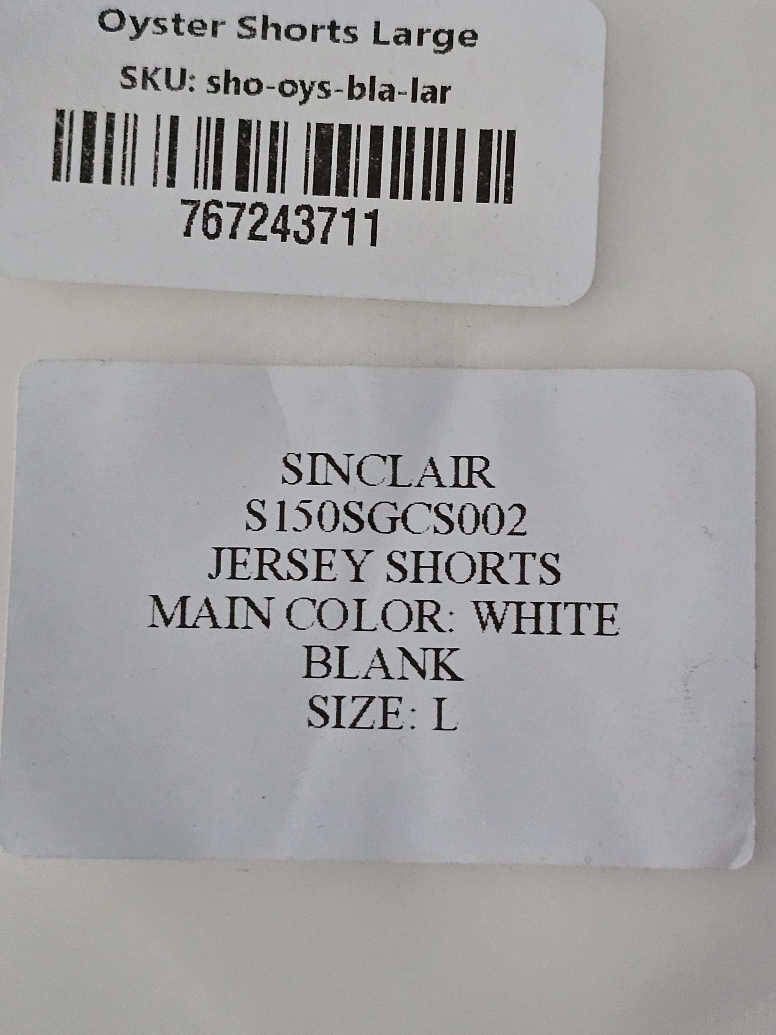 Sinclair Global Sinclair mens Oyster Jersey shorts Size US 33 - 8 Thumbnail