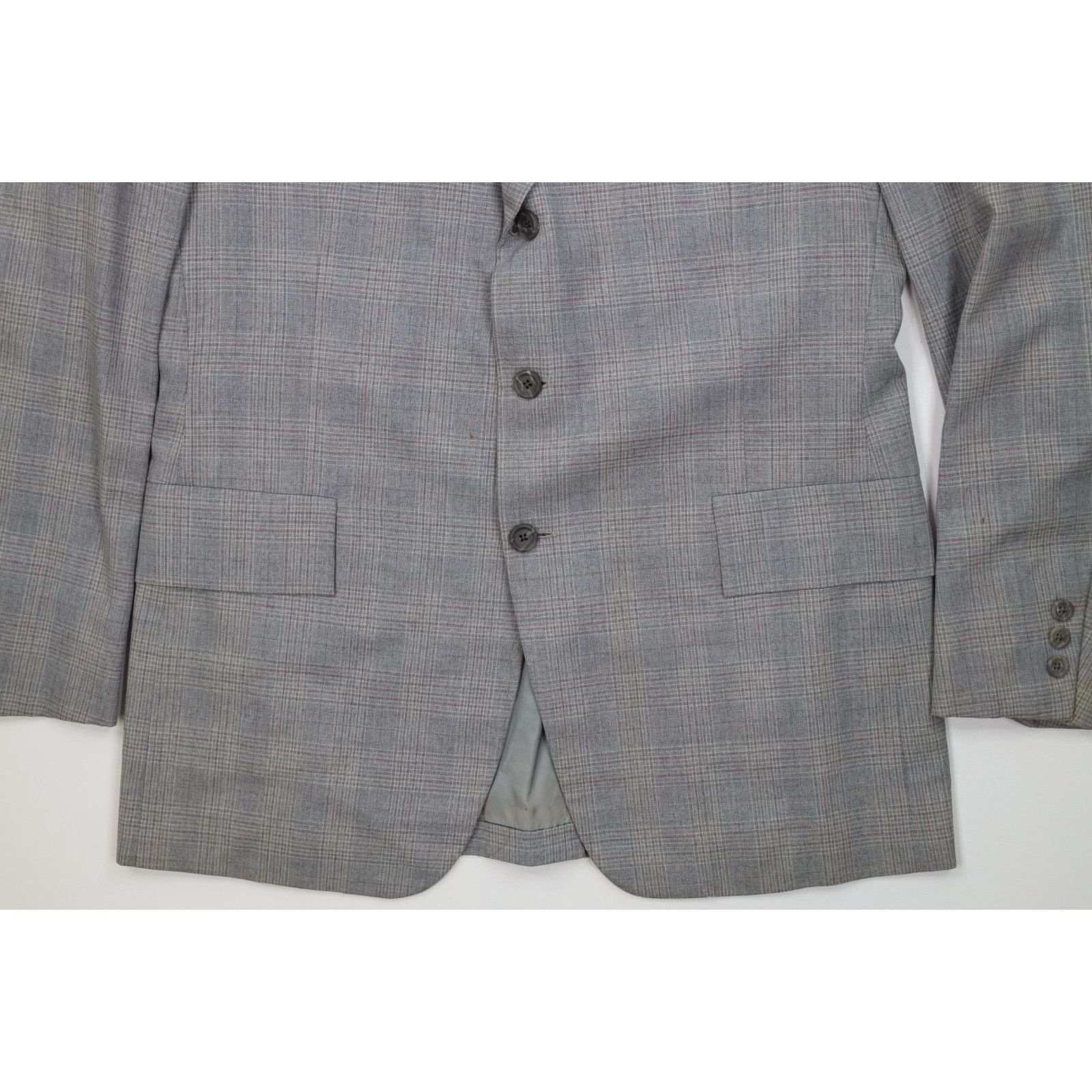 Vintage Vintage 70s Streetwear 2 Piece Wool Suit Plaid Size 42L - 5 Thumbnail