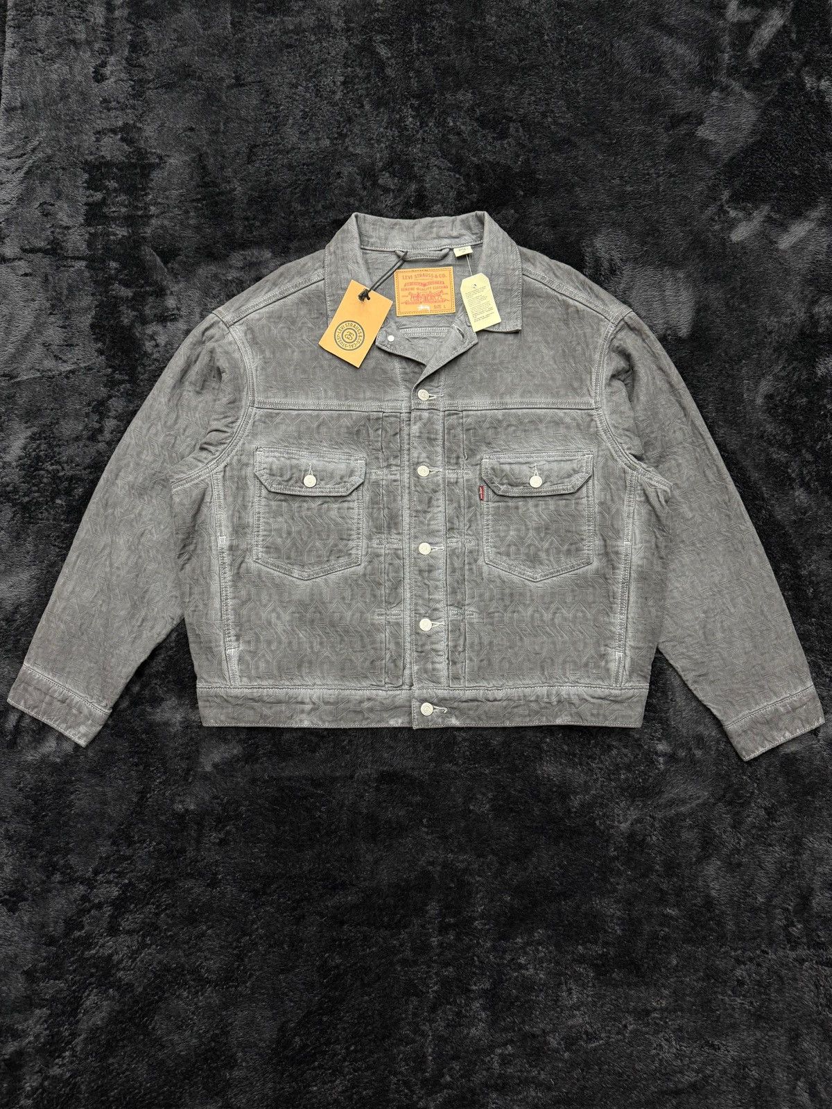 Levi's × Stussy Stussy Levi's Embossed Trucker Jacket | Grailed