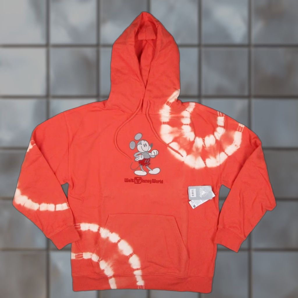 Disney Disney Hoodie Mens Large Orange Tie Dye Organic Mickey Mouse Walt Disney World Size US L / EU 52-54 / 3 - 1 Thumbnail