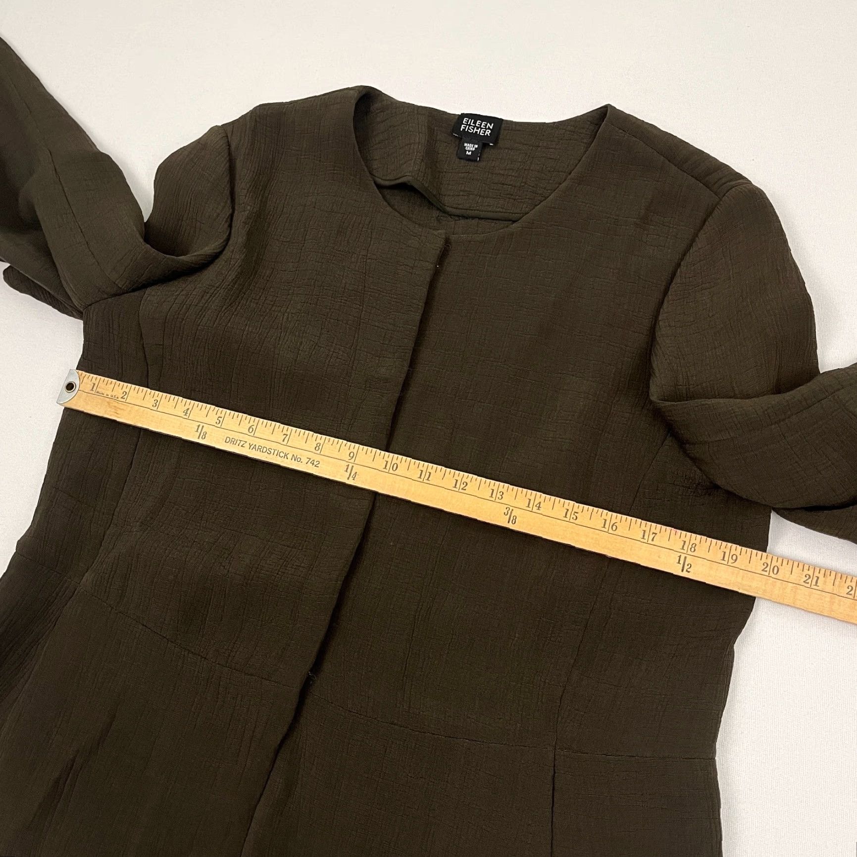 Eileen Fisher Eileen Fisher Cardigan Jacket Womens M Brown Silk Blend Sponge Pockets Blazer Size M / US 6-8 / IT 42-44 - 7 Thumbnail