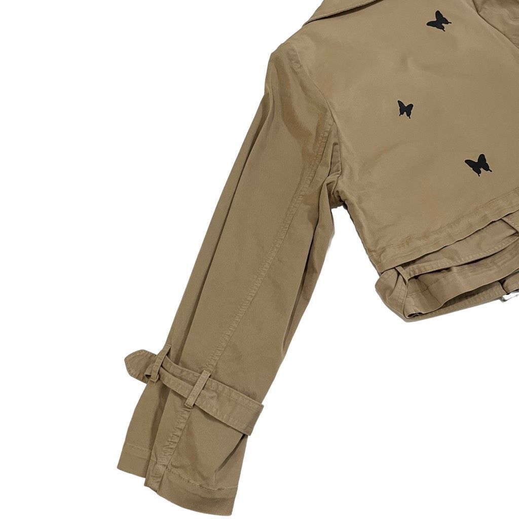Other NOUR HAMMOUR Hatti Cropped Canvas Trench Jacket in Khaki Size M / US 6-8 / IT 42-44 - 10 Thumbnail